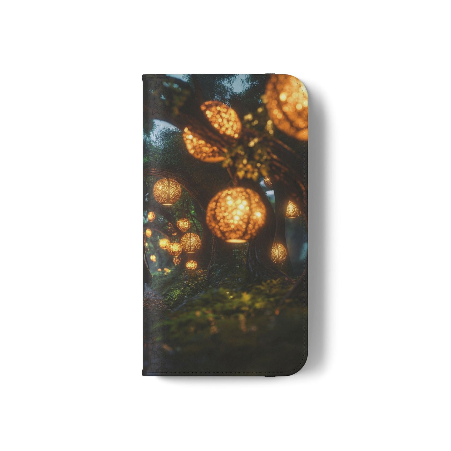 Lantern Archway Flip Cases – Girl Walking Through Forest Tunnel Art Case