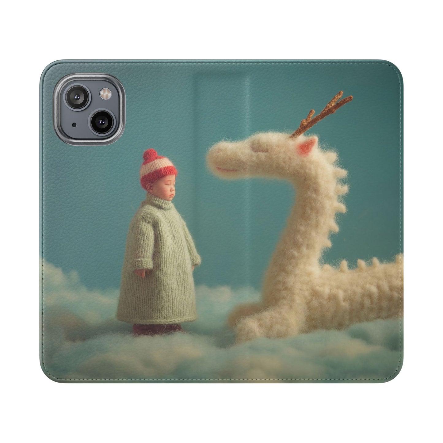 Woolly Dragon & Child Flip Cases – Cloudside Guardians