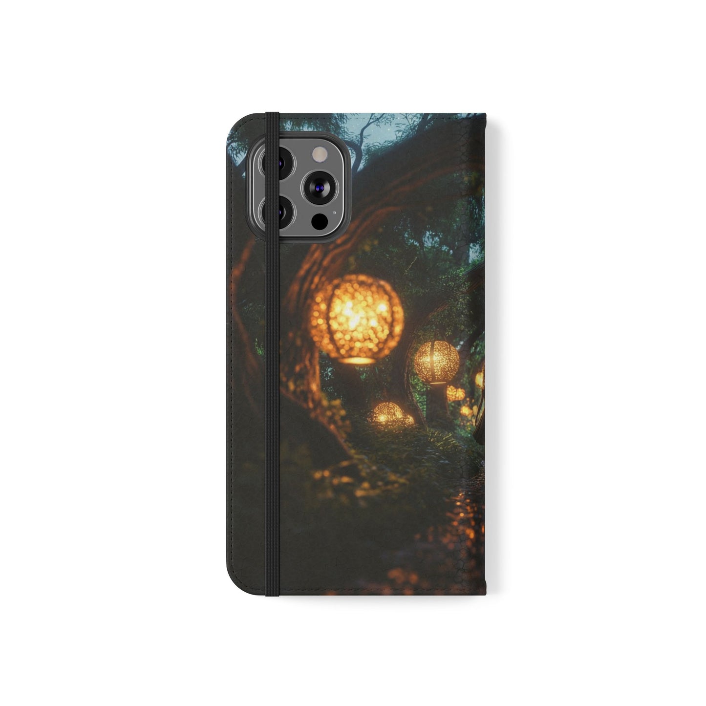 Lantern Archway Flip Cases – Girl Walking Through Forest Tunnel Art Case