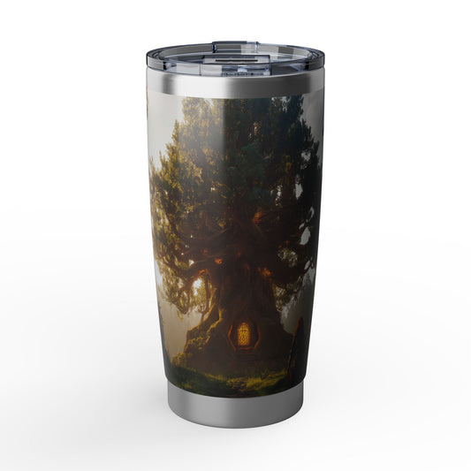 Ancient Treehouse Vagabond 20oz Tumbler – Sunlit Forest Sanctuary