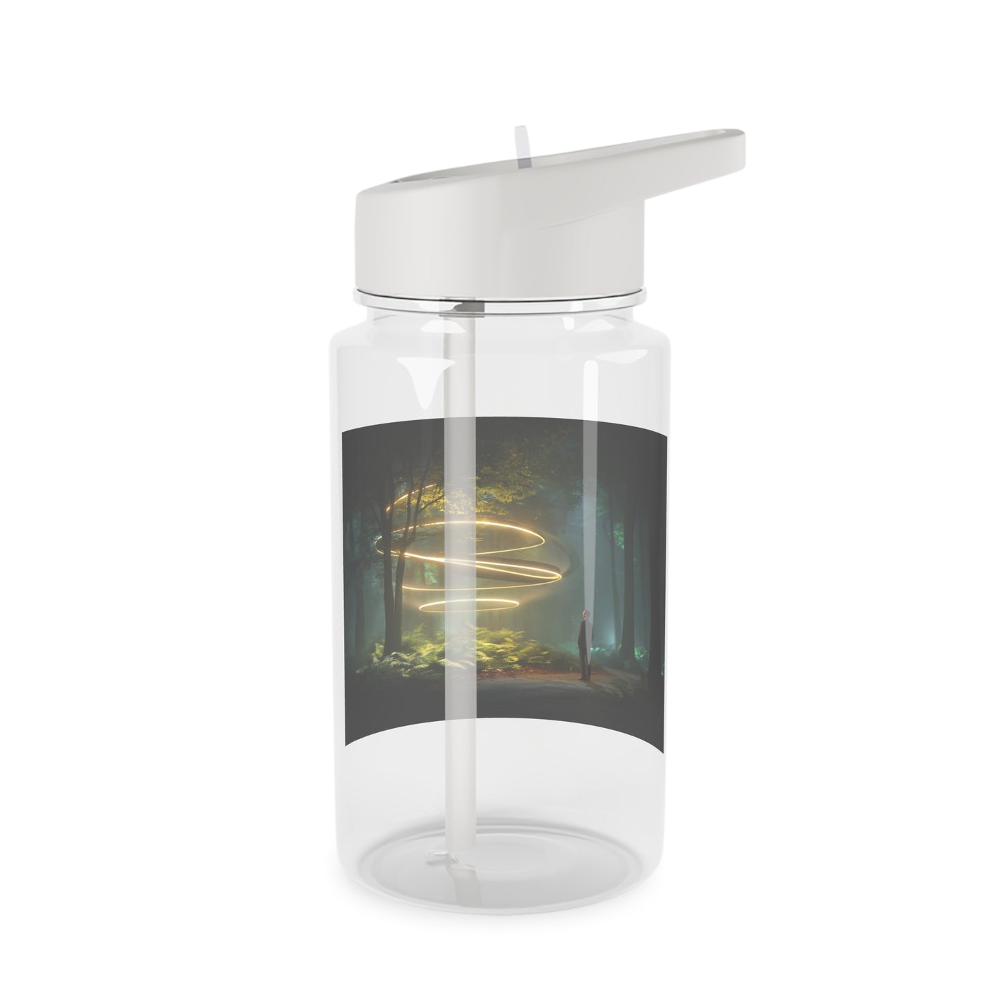 Spiral Light Guardian Tritan Water Bottle – Forest Sentinel Vortex