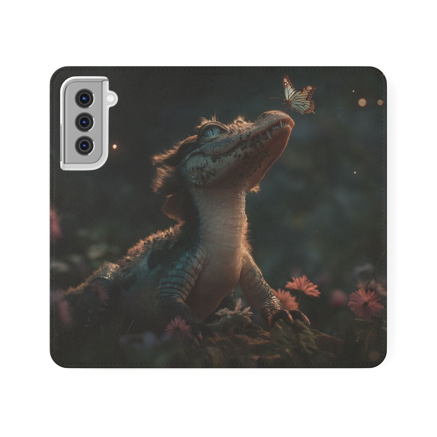 Crocodile Butterfly Flip Cases – Tender Guardian with Moth Companion