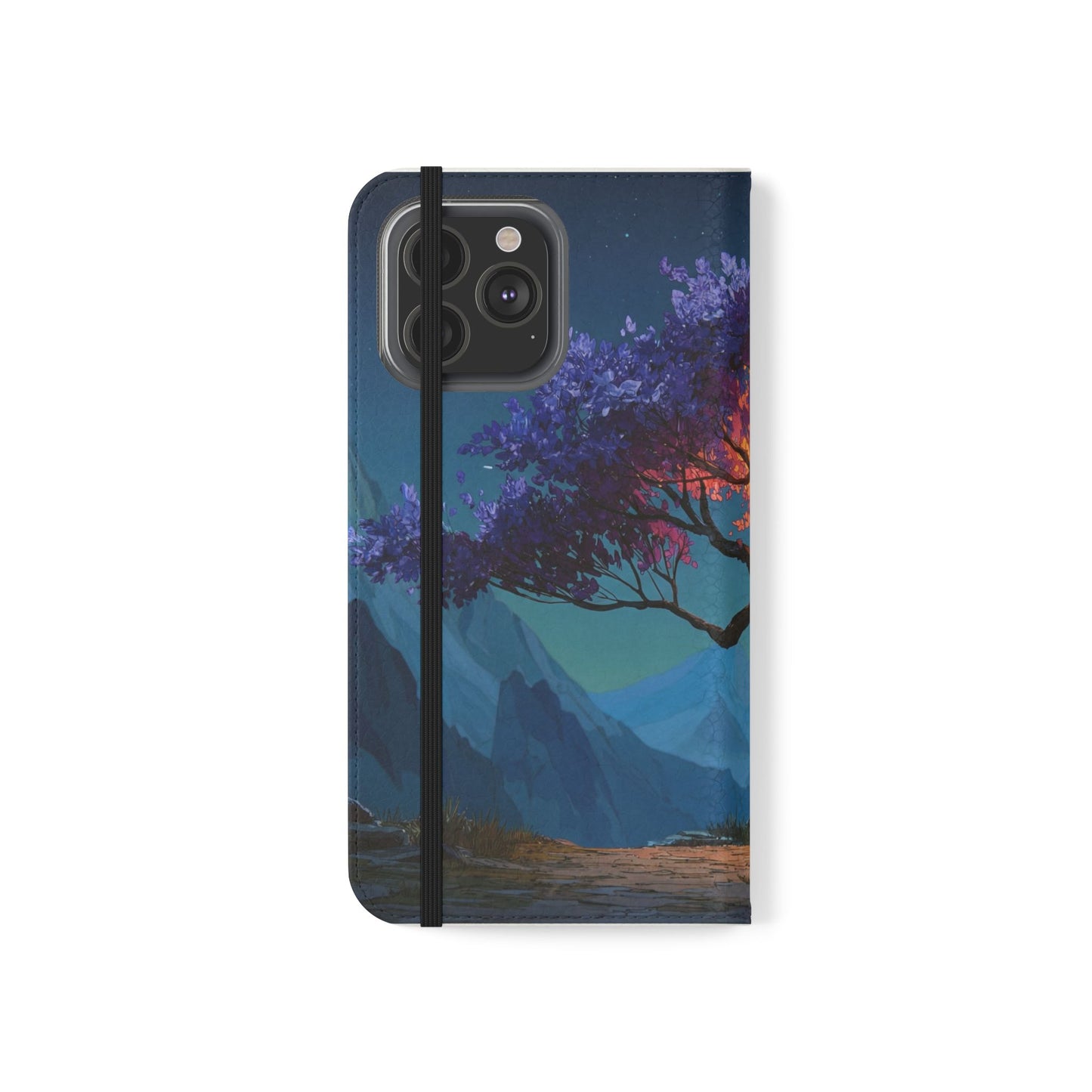 Violet Flame Tree Flip Cases – Twilight Mountain Glow Case