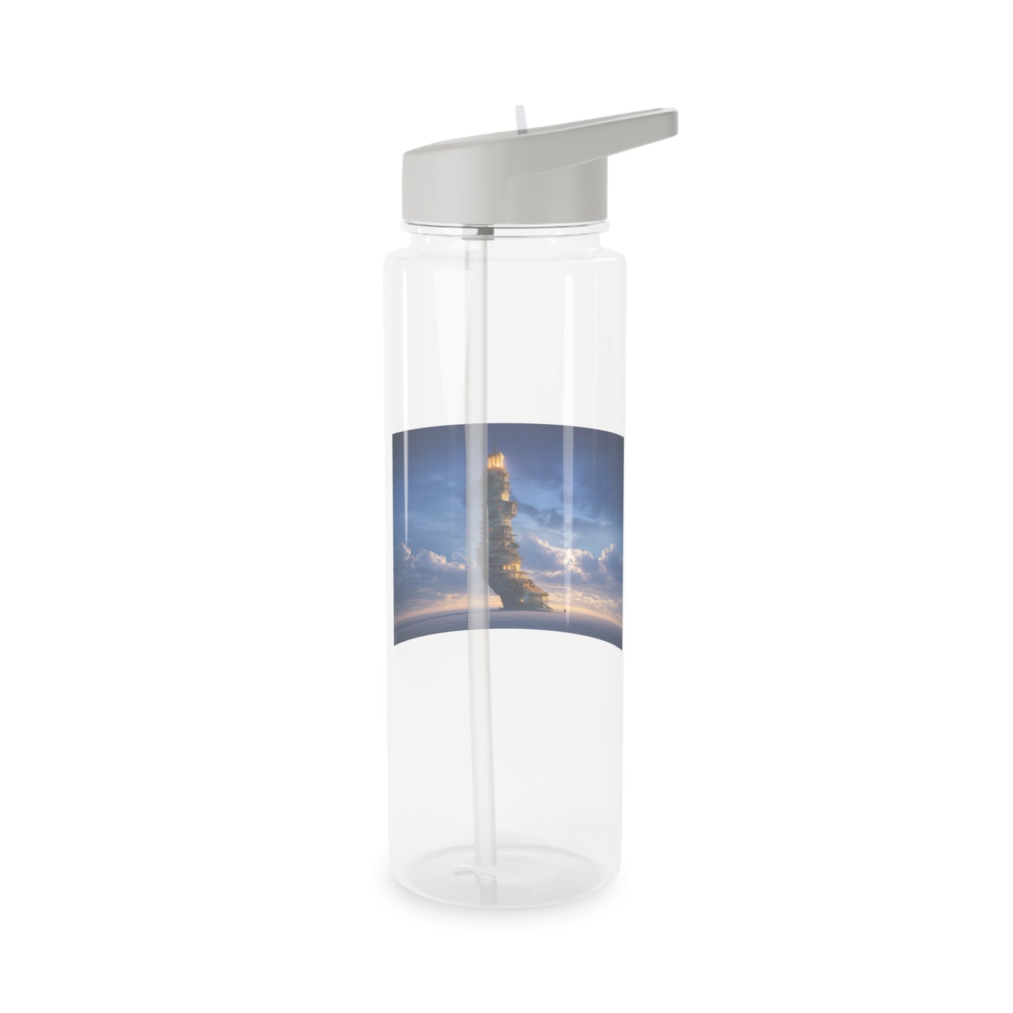 Towering Lighthouse Tritan Water Bottle – Beacon of the Twilight Sea