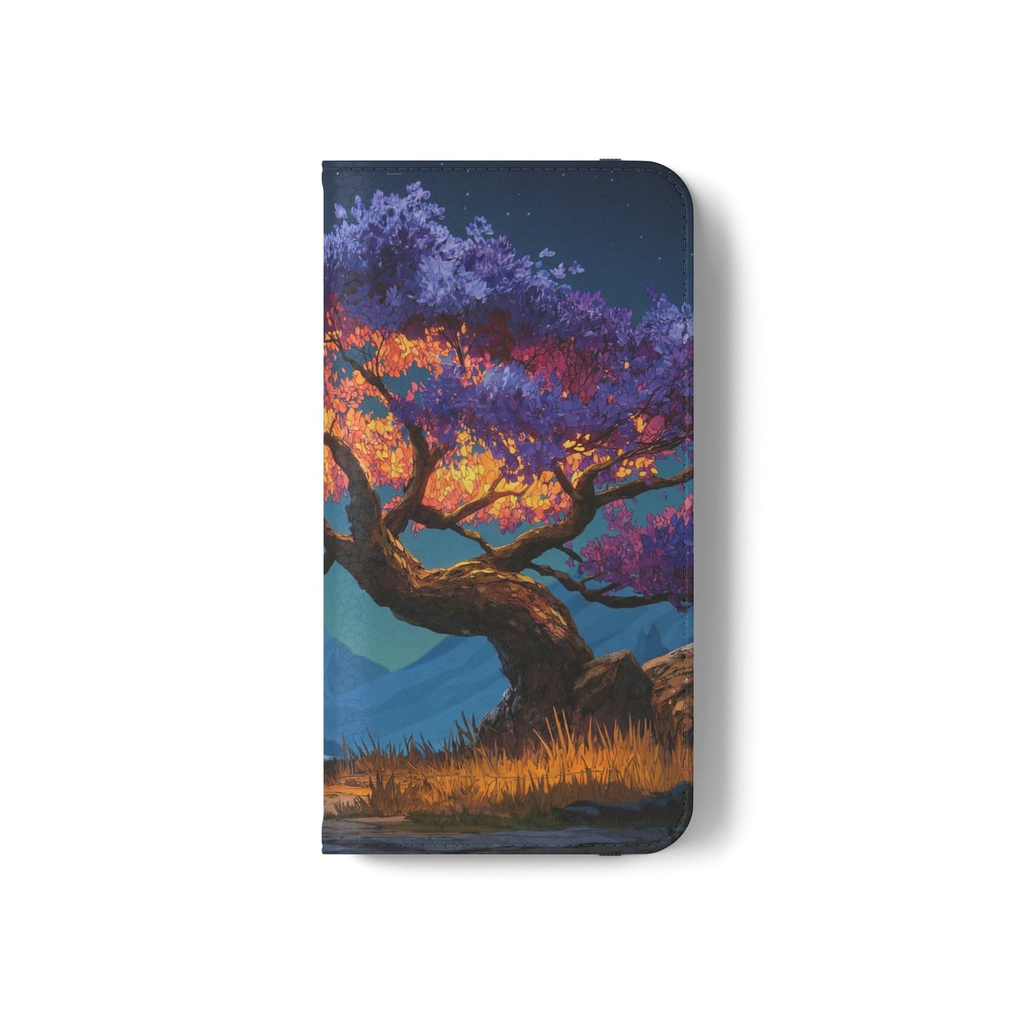 Violet Flame Tree Flip Cases – Twilight Mountain Glow Case