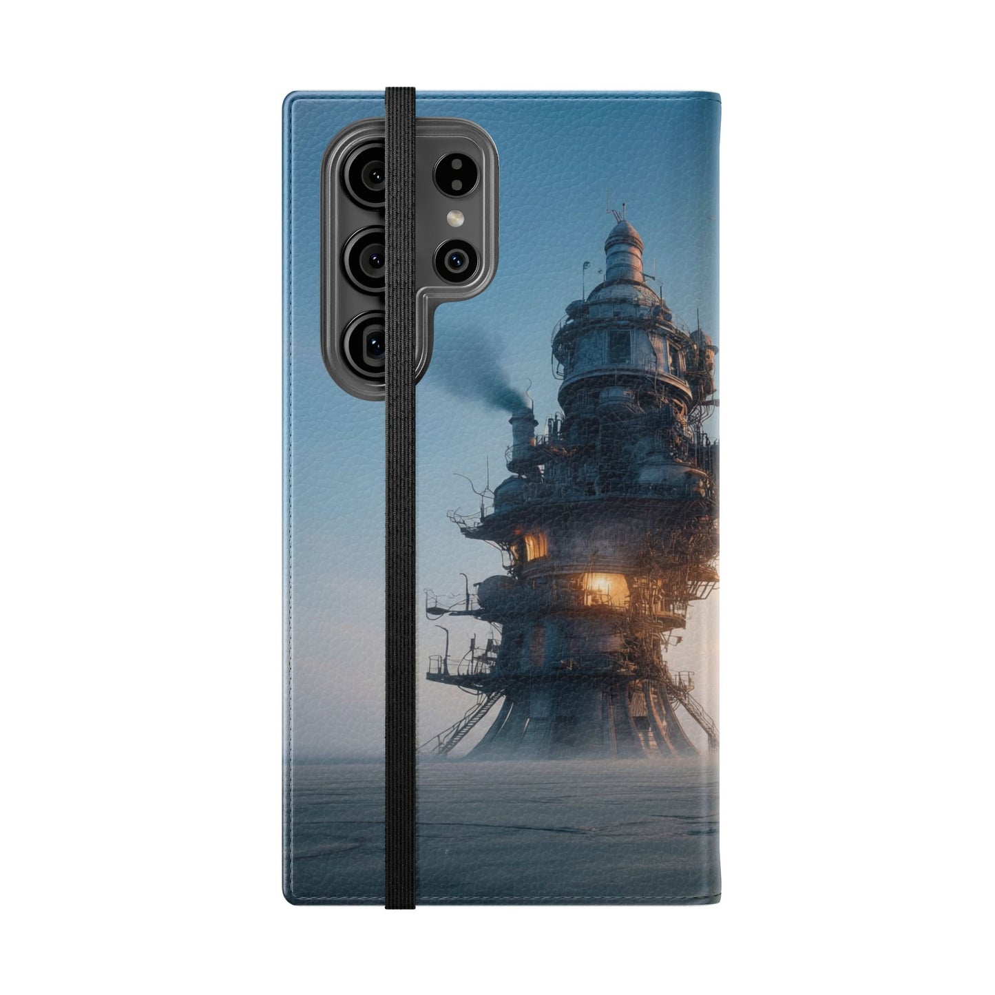 Steam-Stack Tower Flip Cases – Industrial Dawn Sentinel