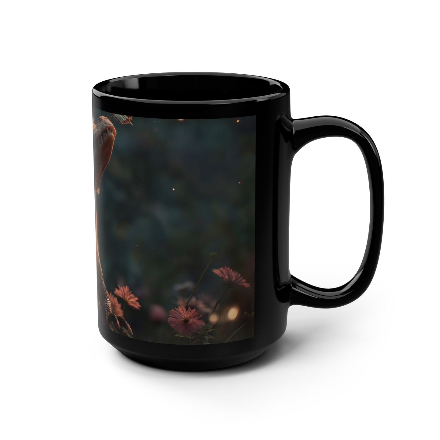 Gentle Alligator Butterfly Mug – Soft Guardian Nature Scene