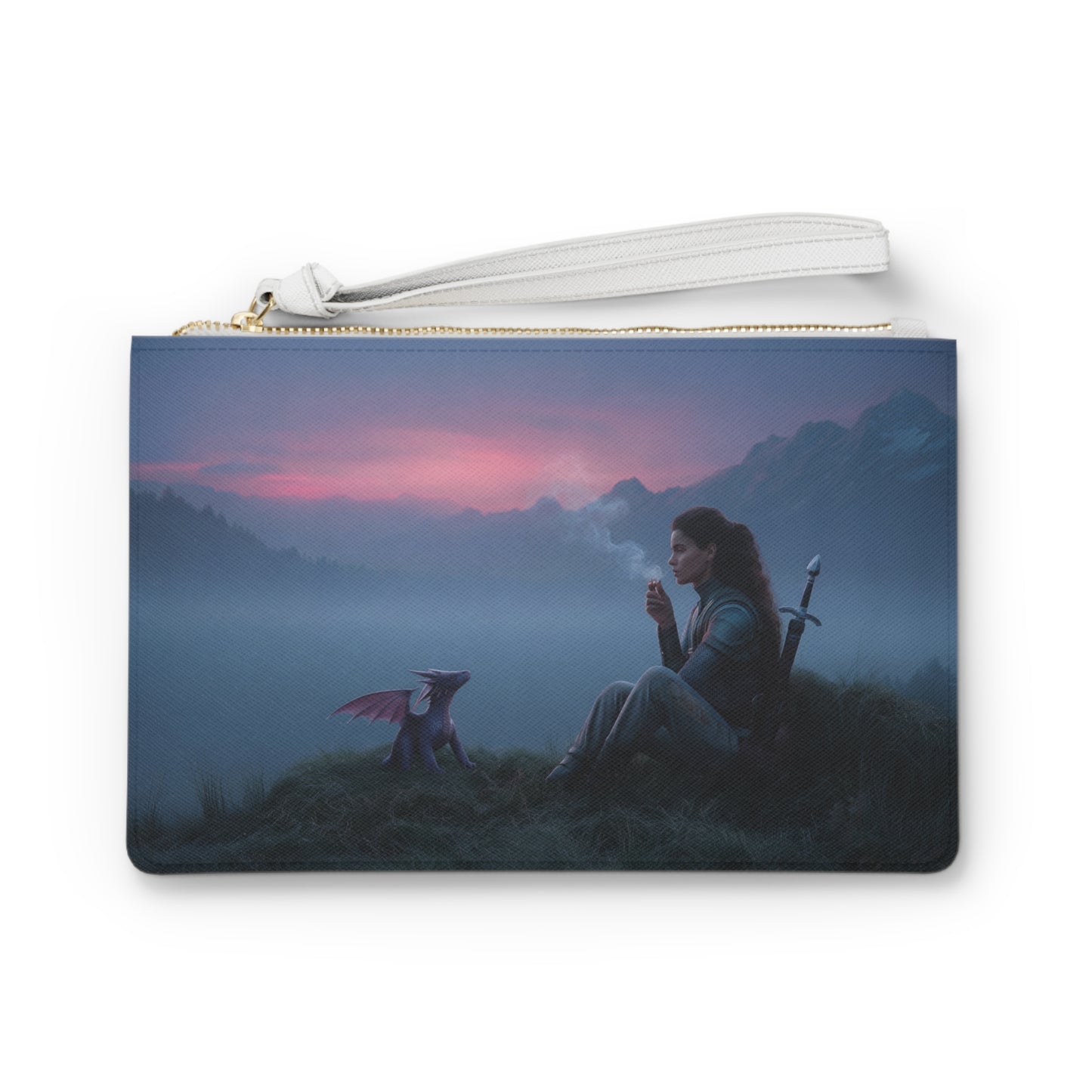 Dragon Sentinel Clutch Bag – Twilight Mountain Companion
