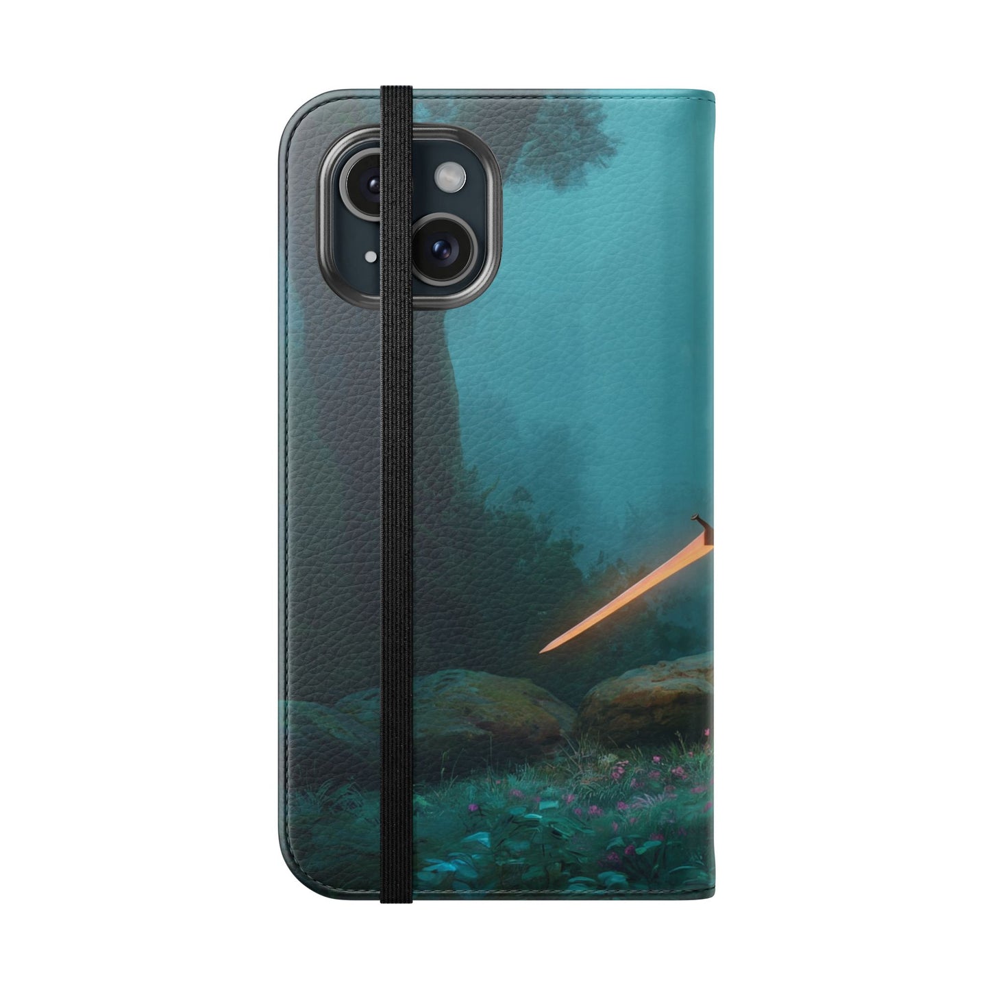 Forest Guardian Flip Cases – Elven Sentinel with Glowing Blade