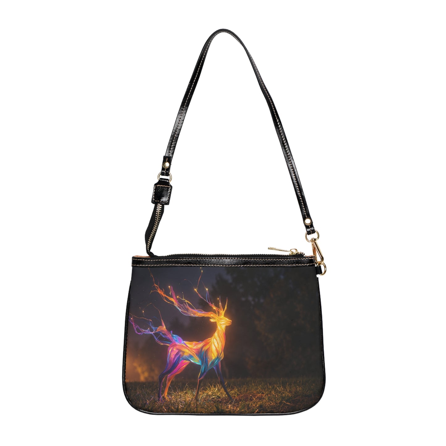 Chromatic Stag Small Shoulder Bag – Twilight Luminescence Design