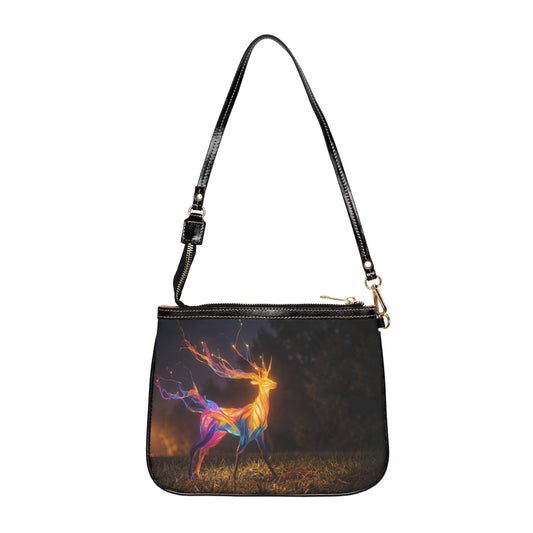 Chromatic Stag Small Shoulder Bag – Twilight Luminescence Design
