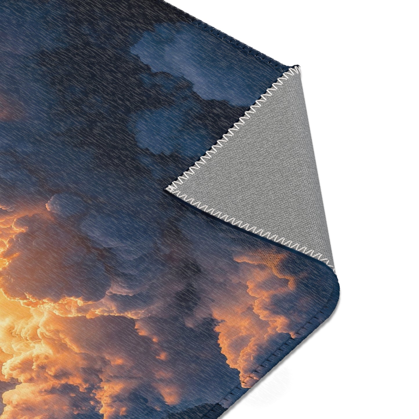 Rocket Ascension Area Rugs – Sunburst Through Clouds Launch Scene
