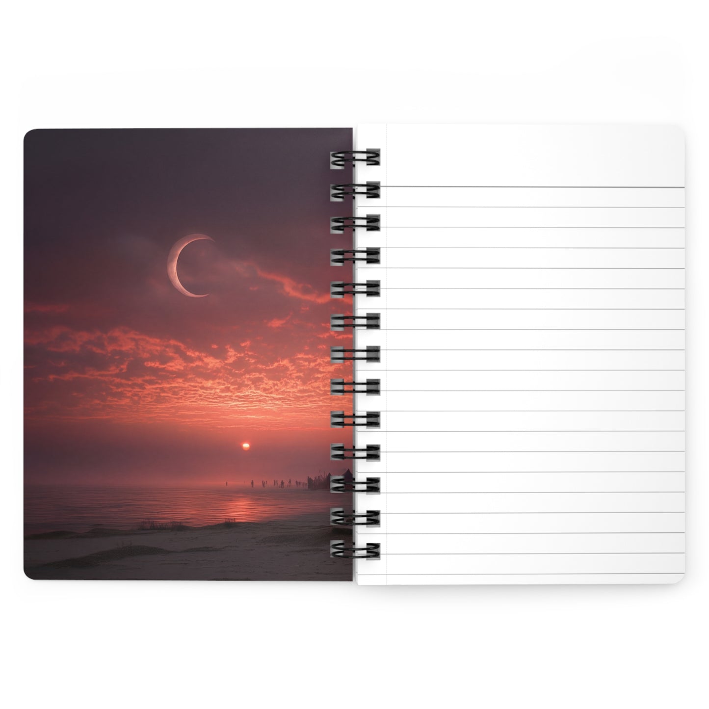 Solstice Sentinel Spiral Bound Journal – Crimson Sky Ascension