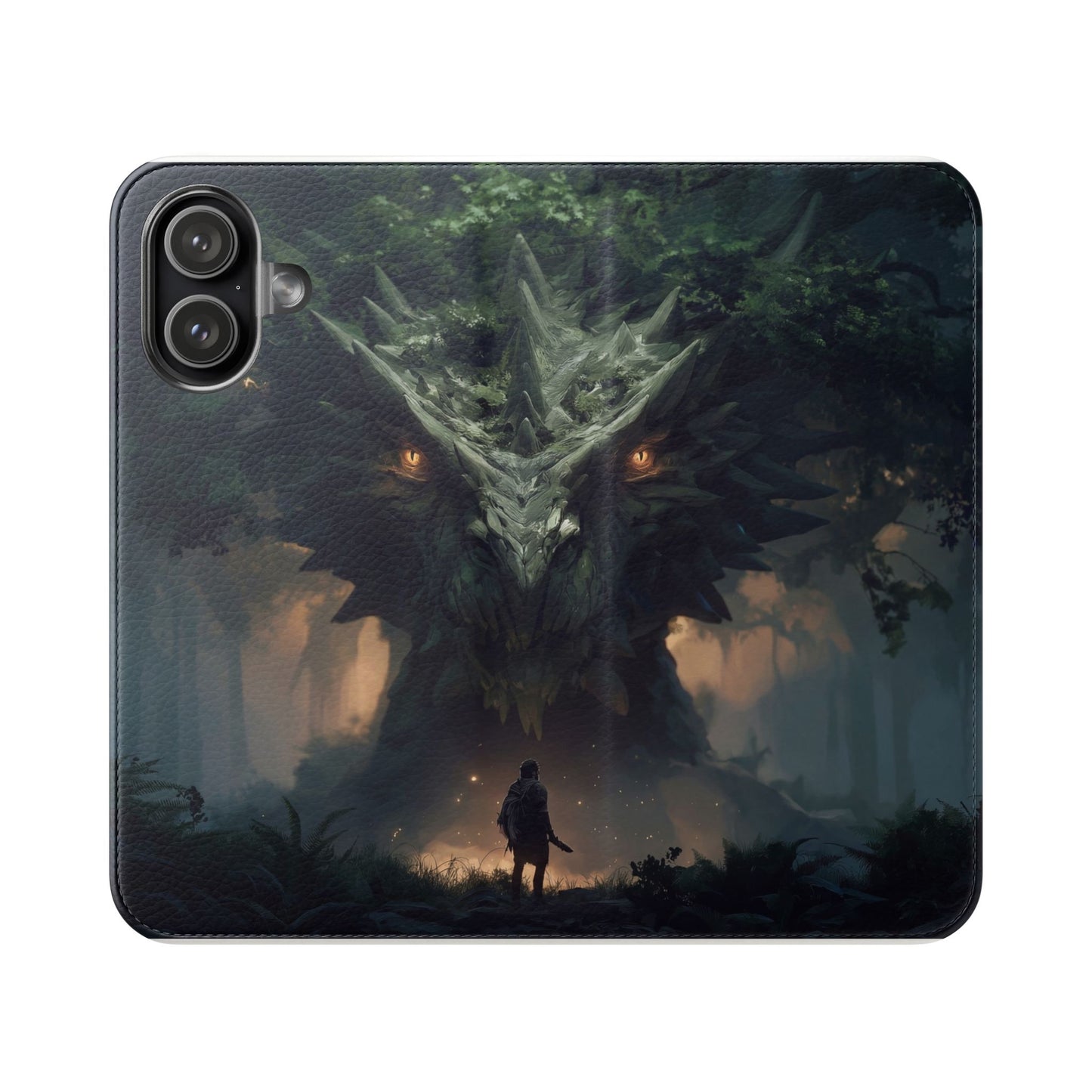 Guardian Beast Flip Cases – Moss-Clad Titan Facing the Wanderer