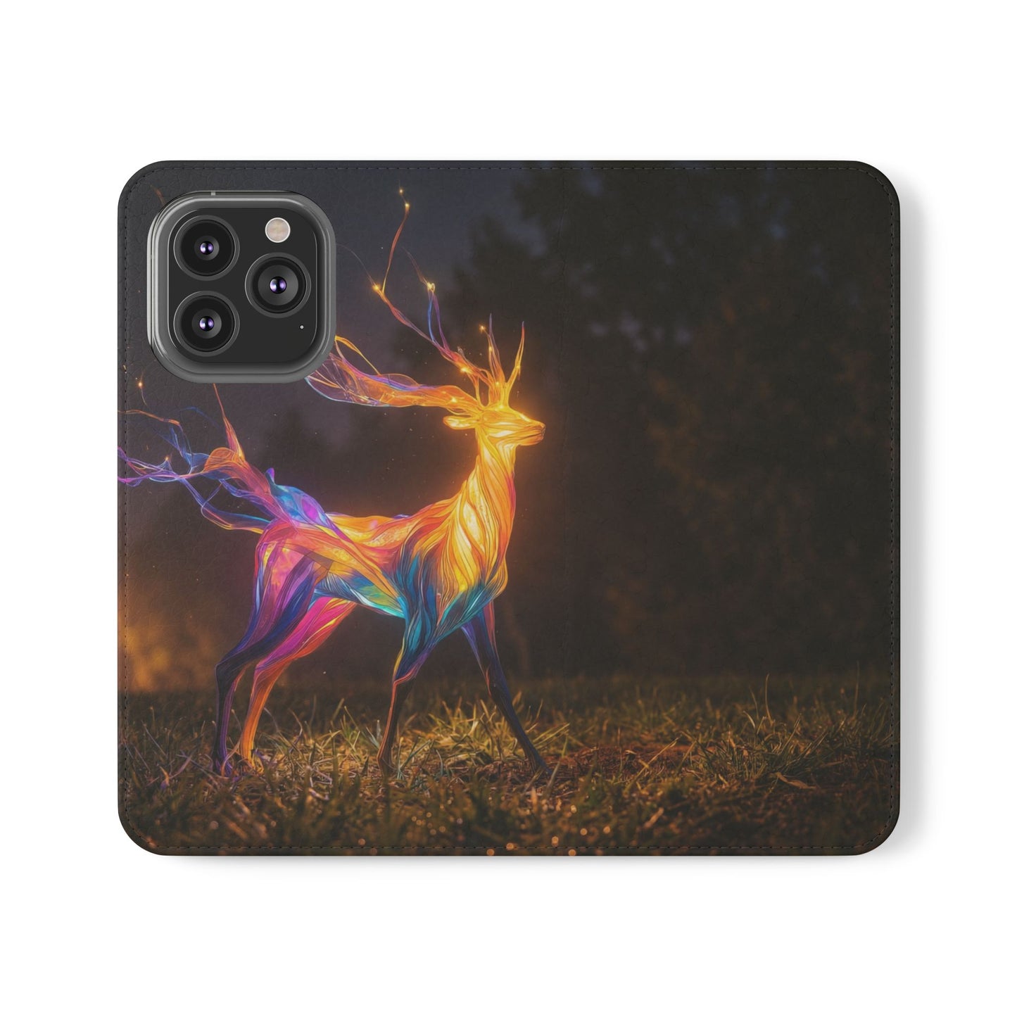 Ethereal Deer Flip Cases – Luminous Spirit Portrait