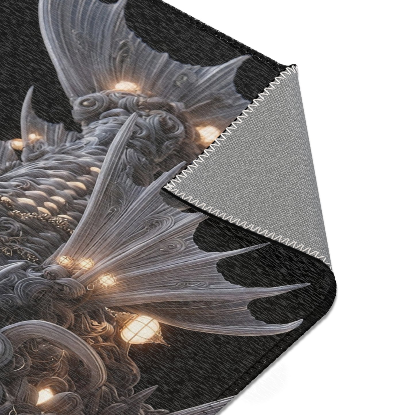 Luminescent Deep-Sea Leviathan Rug – Whispering Lanterns of the Abyss