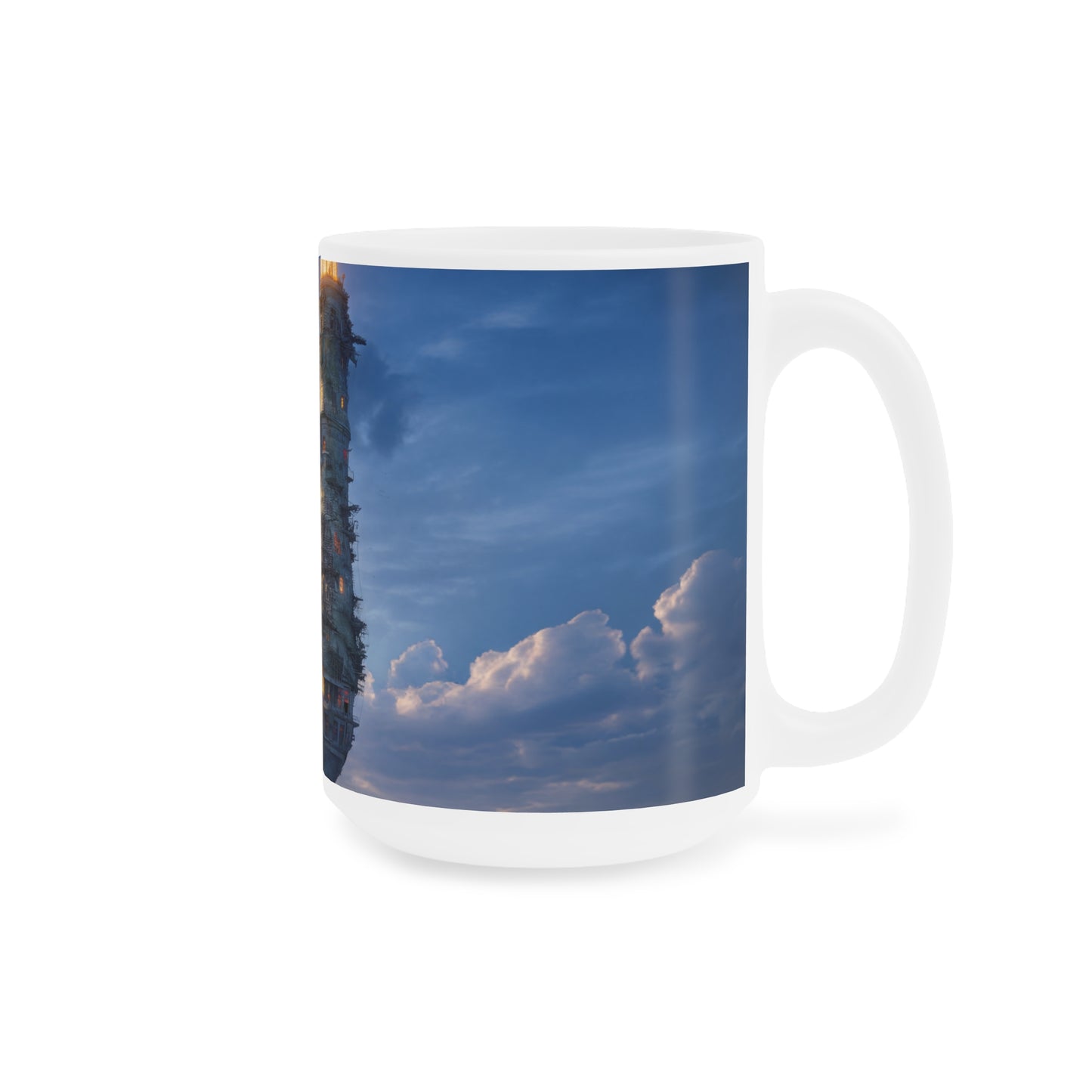 Skyborne Lighthouse Ceramic Mugs (11oz\15oz\20oz) – A Beacon in the Twilight