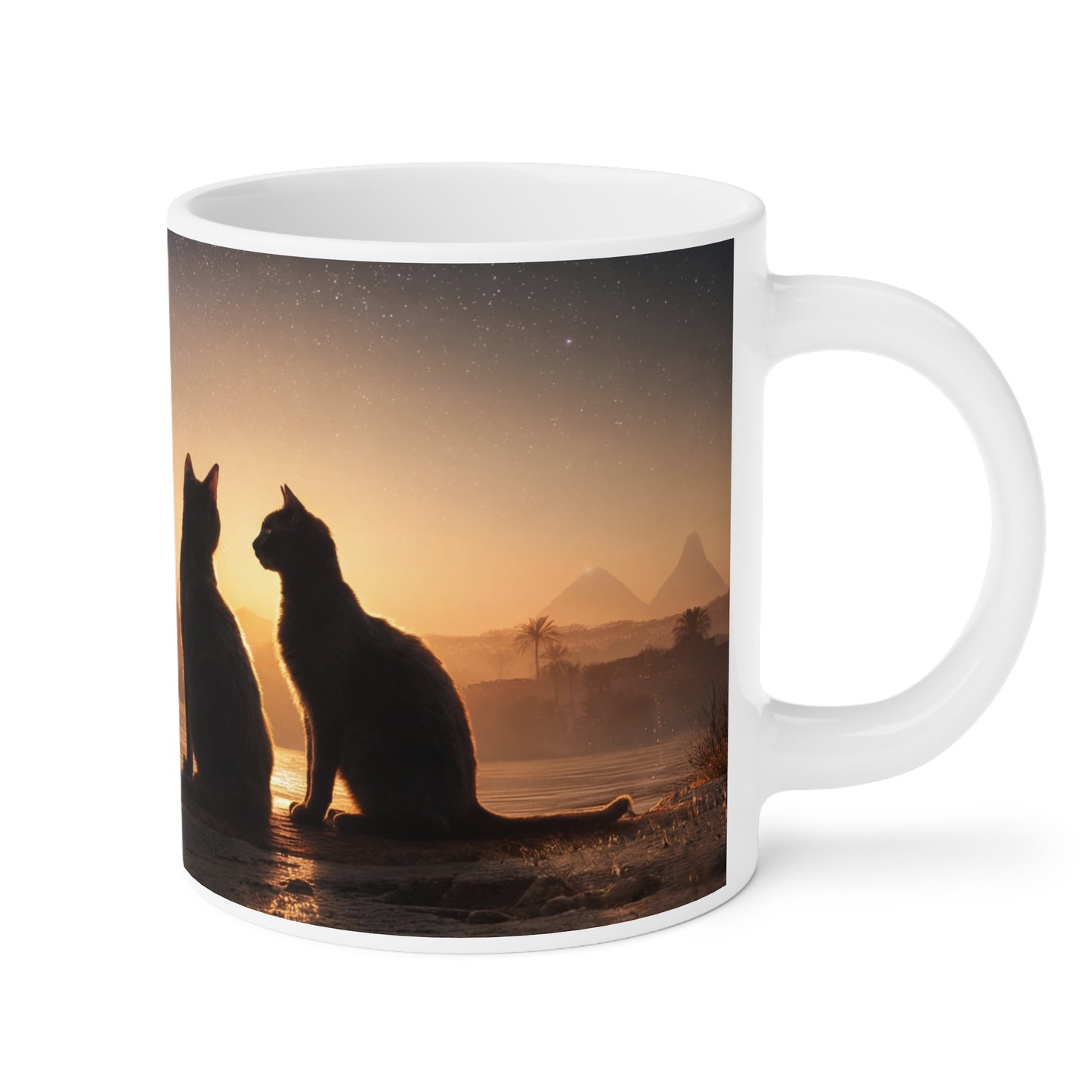 Star-Seeking Cats Ceramic Mugs (11oz\15oz\20oz) – Nile Twilight Guardians