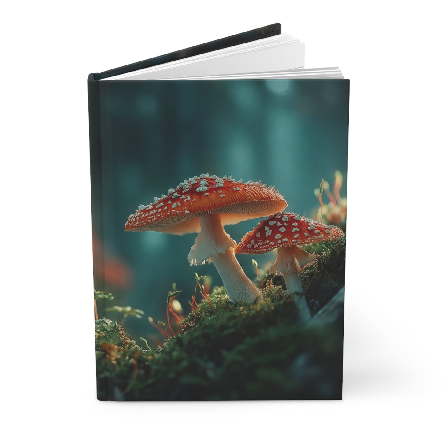 Crimson Toadstool Hardcover Journal Matte – Whispers of the Mossy Glen