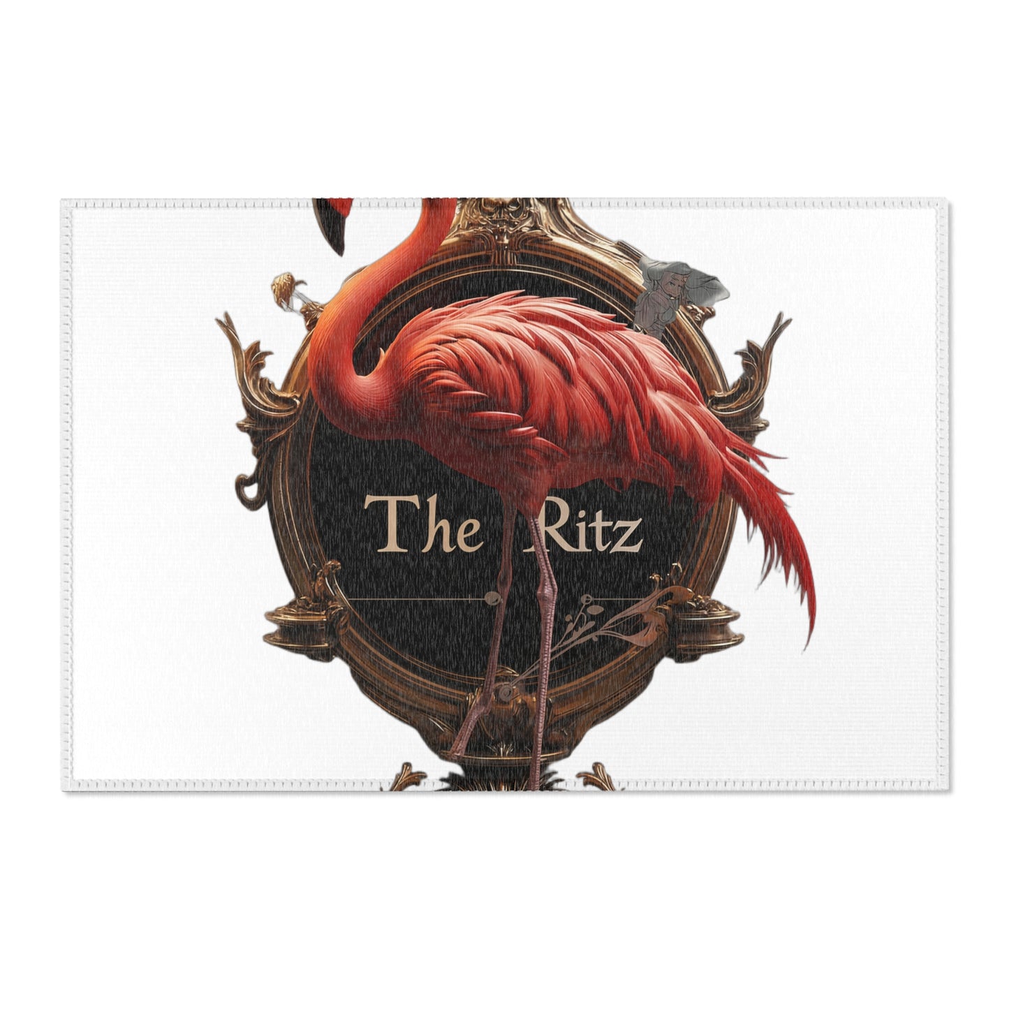Scarlet Flamingo Gilded Frame Area Rugs – The Ritz Opulent Crest