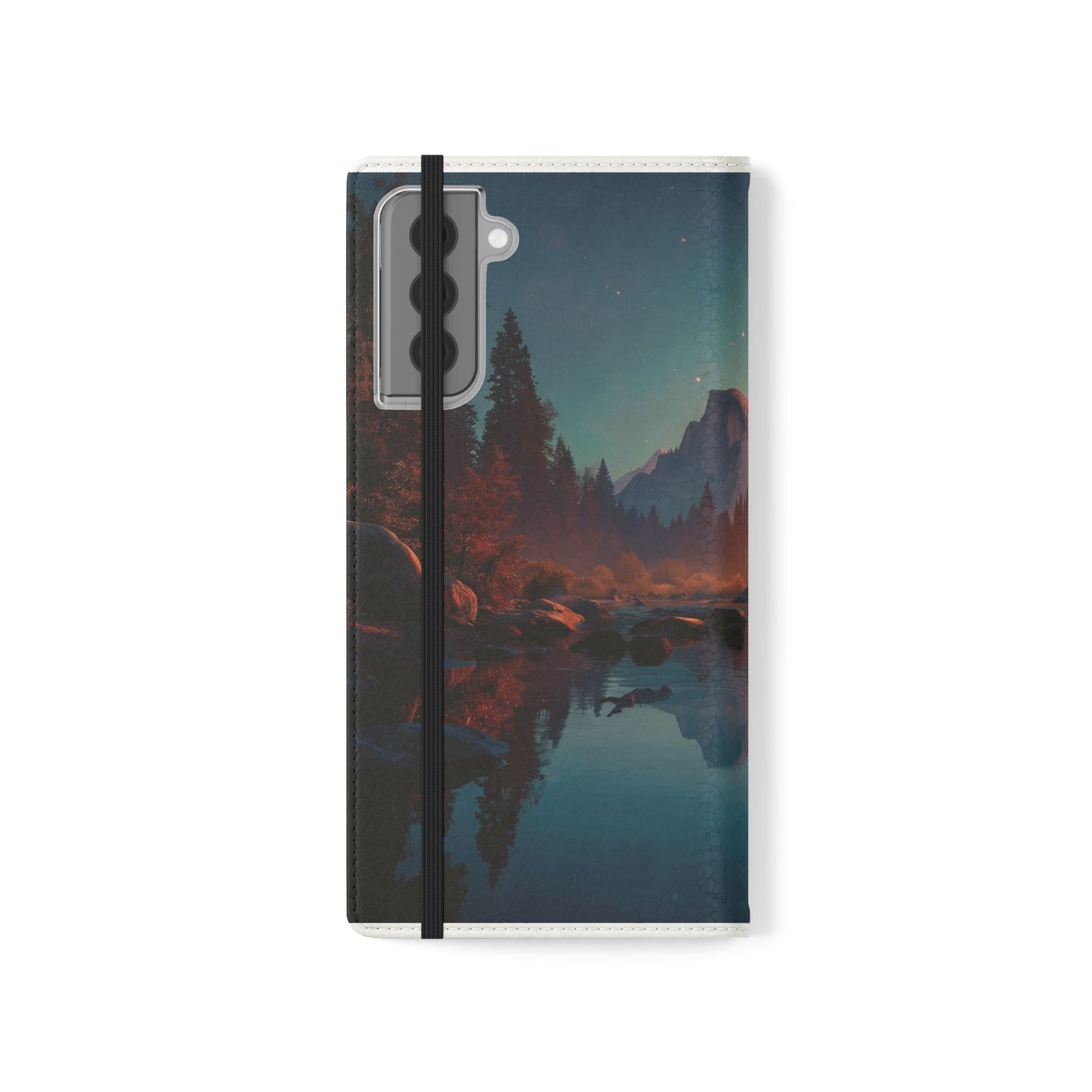 Starlit Valley Flip Cases – Twilight River and Half Dome Reflections