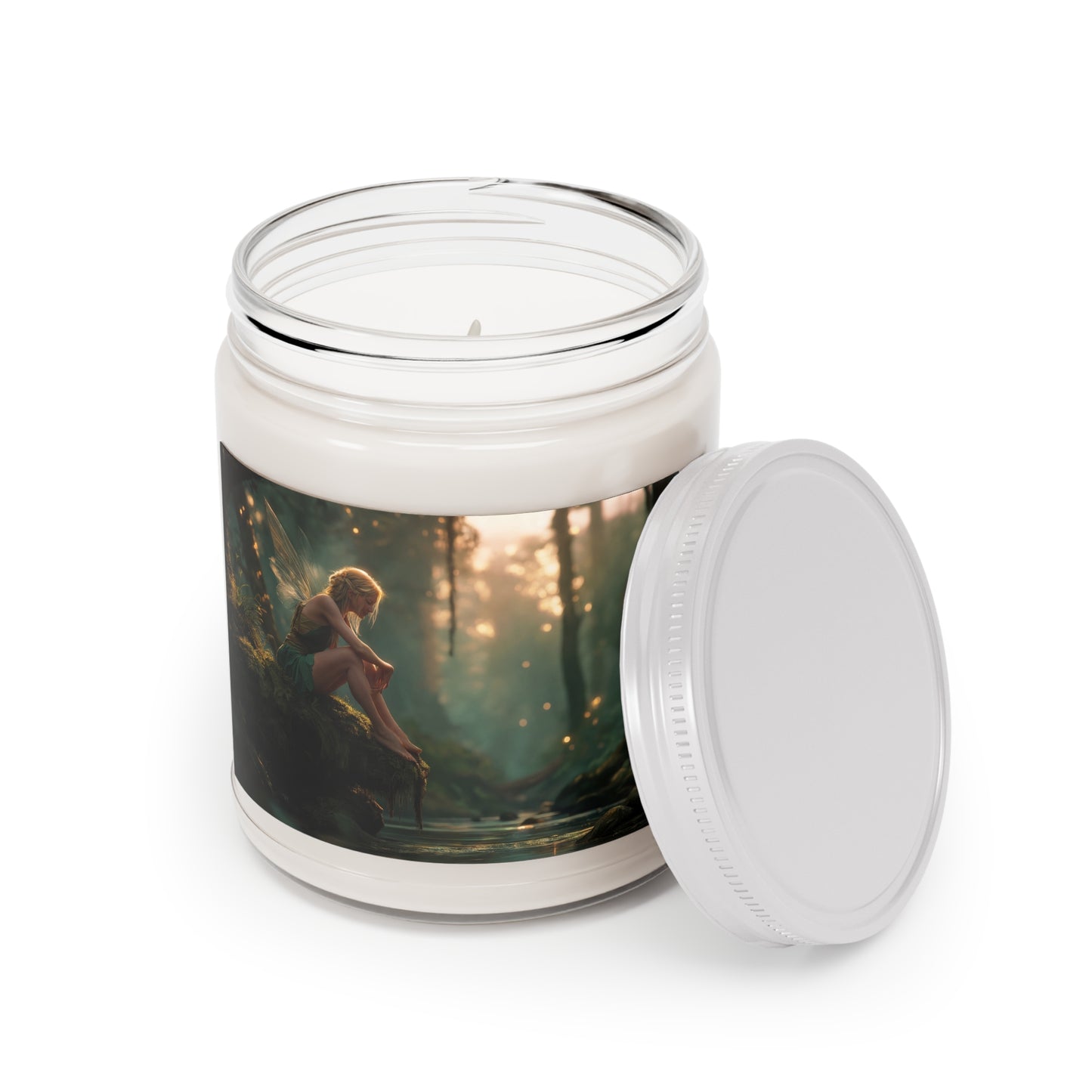 Forest Fairy Scented Soy Candles with White Lid, 9oz – Twilight’s Quiet Contemplation