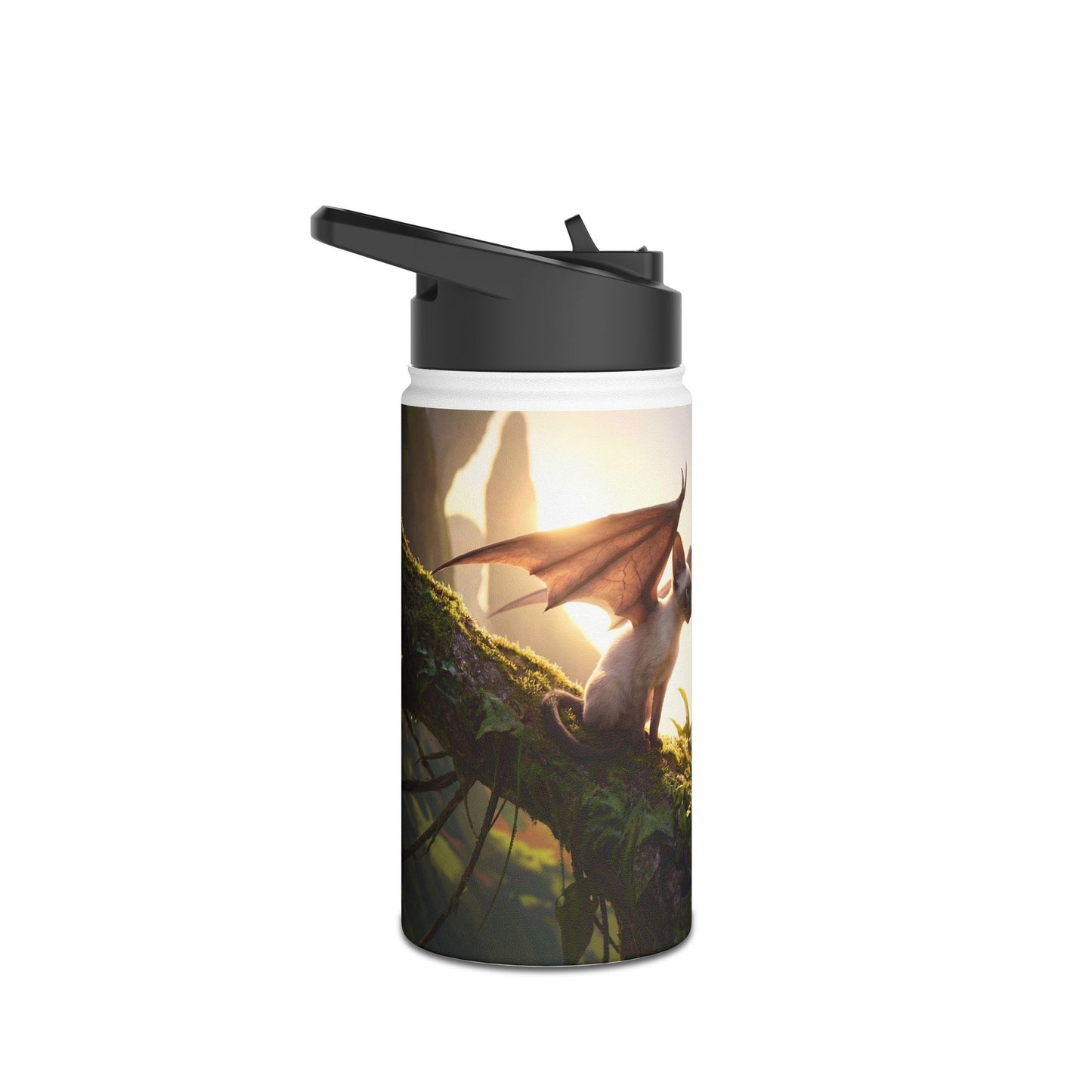 Winged Siamese Kittens Water Bottle – Sunlit Grove Whispers