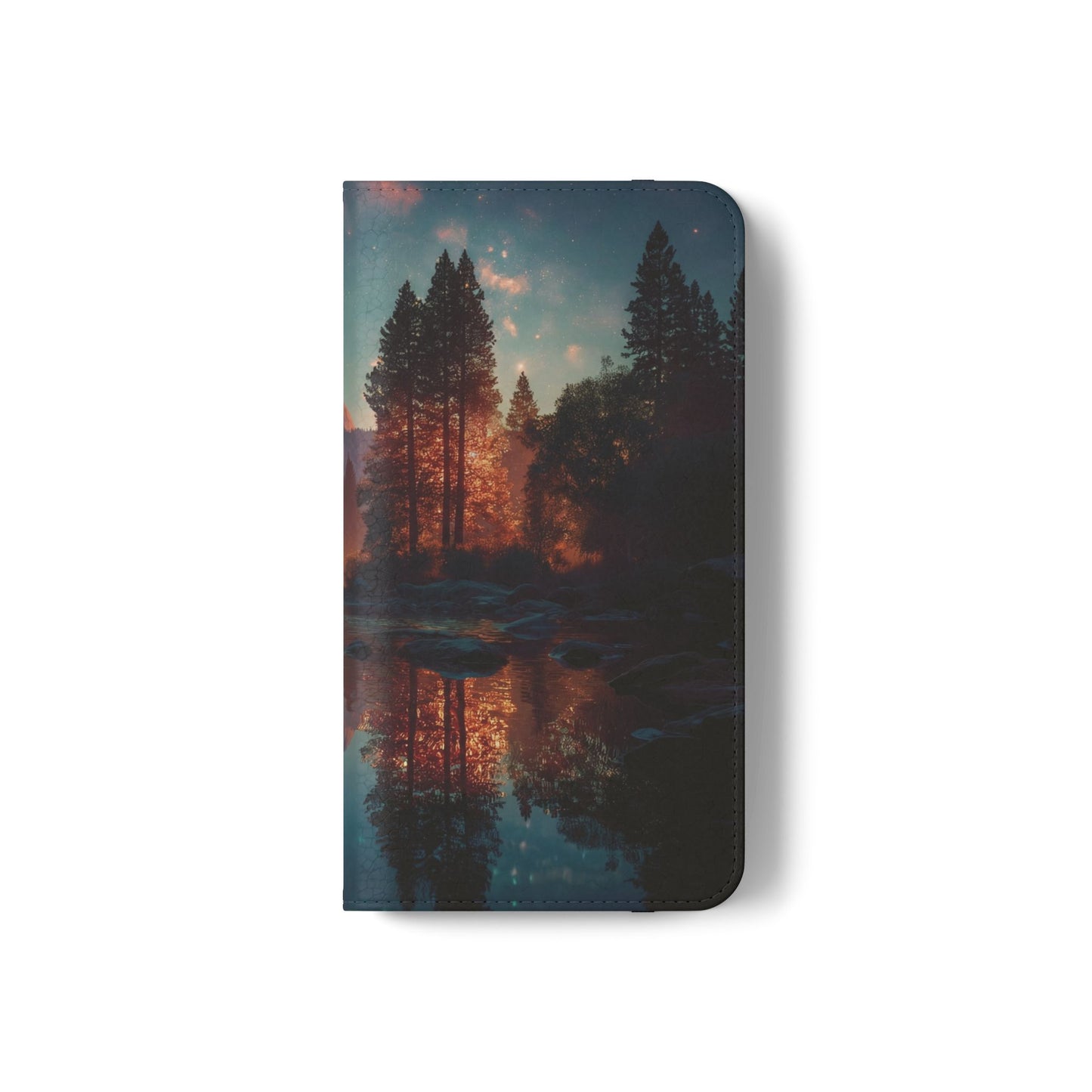 Starlit Valley Flip Cases – Twilight River and Half Dome Reflections