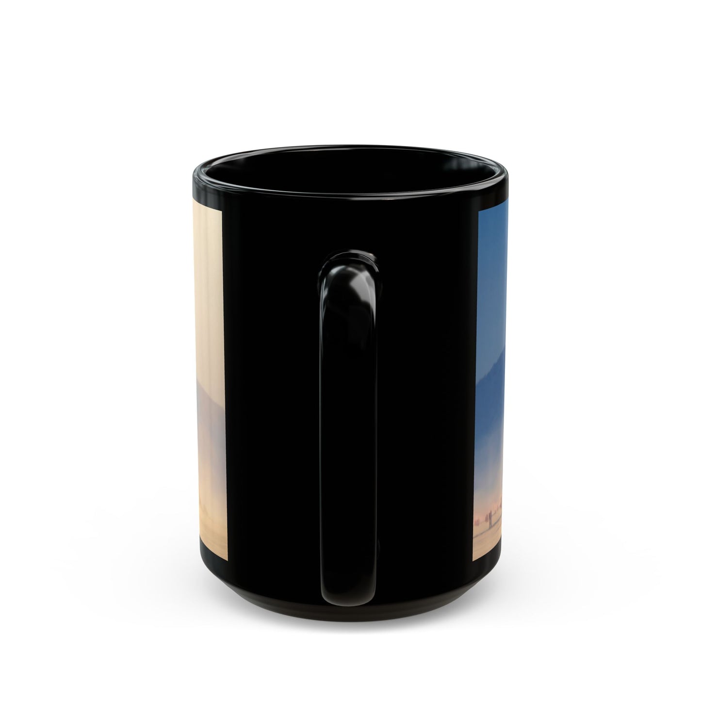 Desert Castle Black Mug – Sunset Sandstone Gateway
