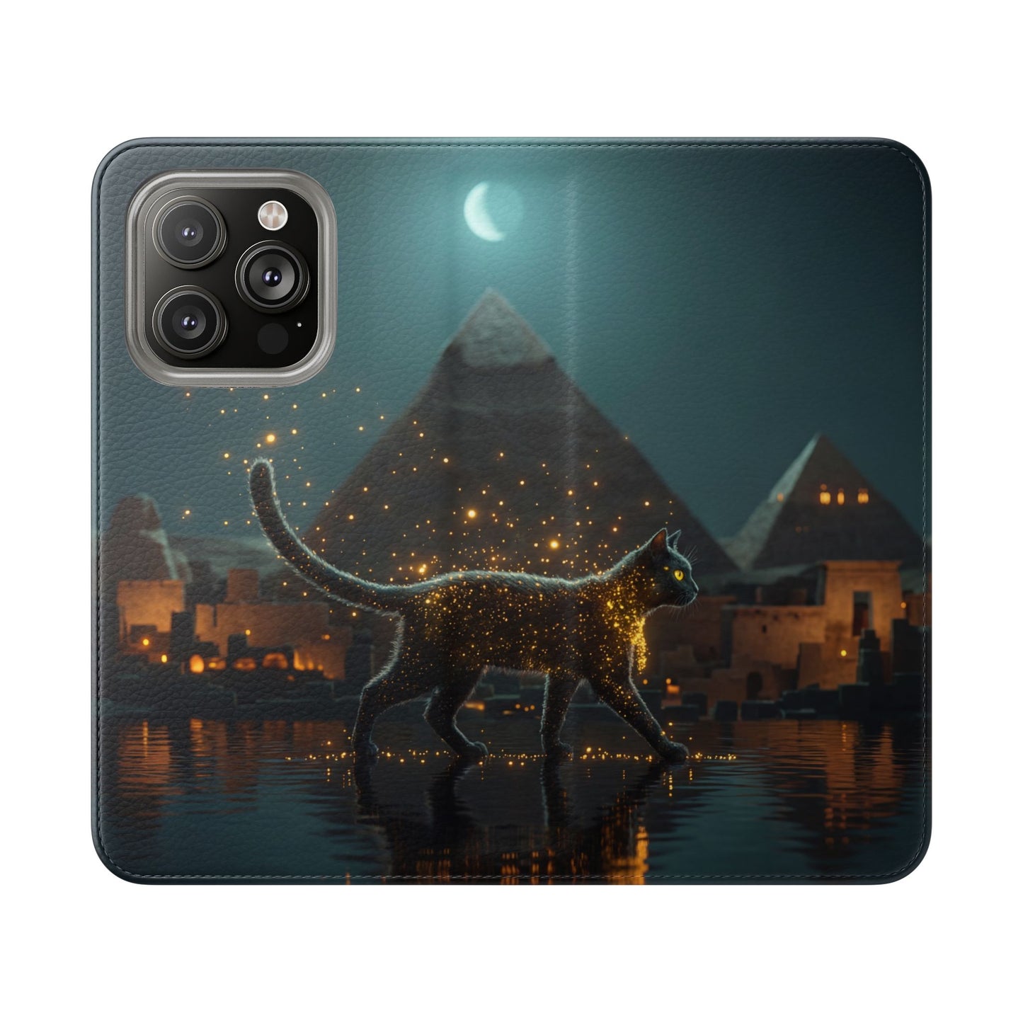 Celestial Vortex Flip Cases – Indigo Cloud Dreamscape
