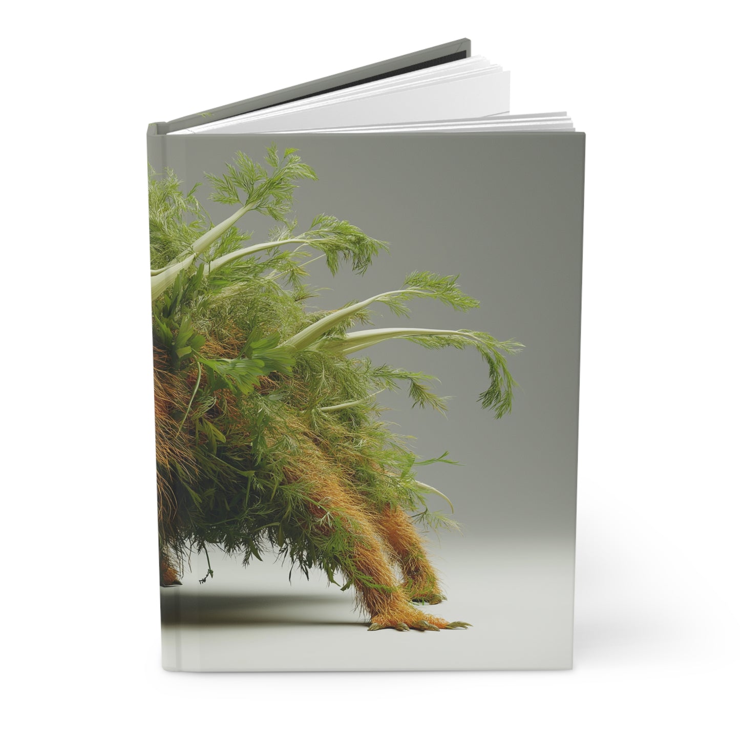 Fennel Fury Hardcover Journal Matte – Whimsical Herb Monster Sketchbook