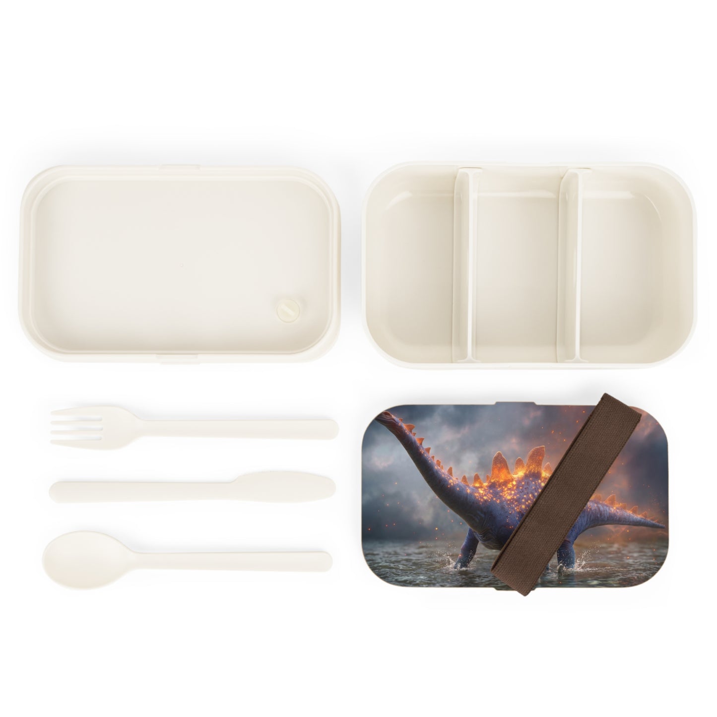 Celestial Stegosaurus Bento Lunch Box – Twilight Dinosaur Dreamscape