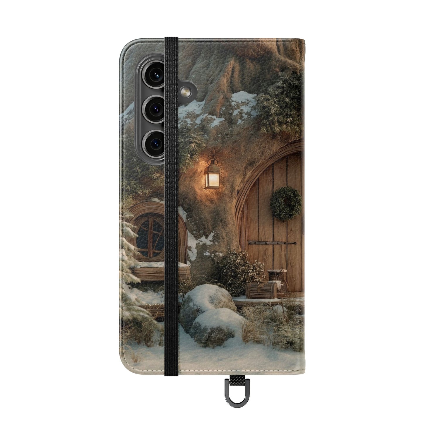 Hobbit Hole Flip Cases – Cozy Winter Doorway Scene