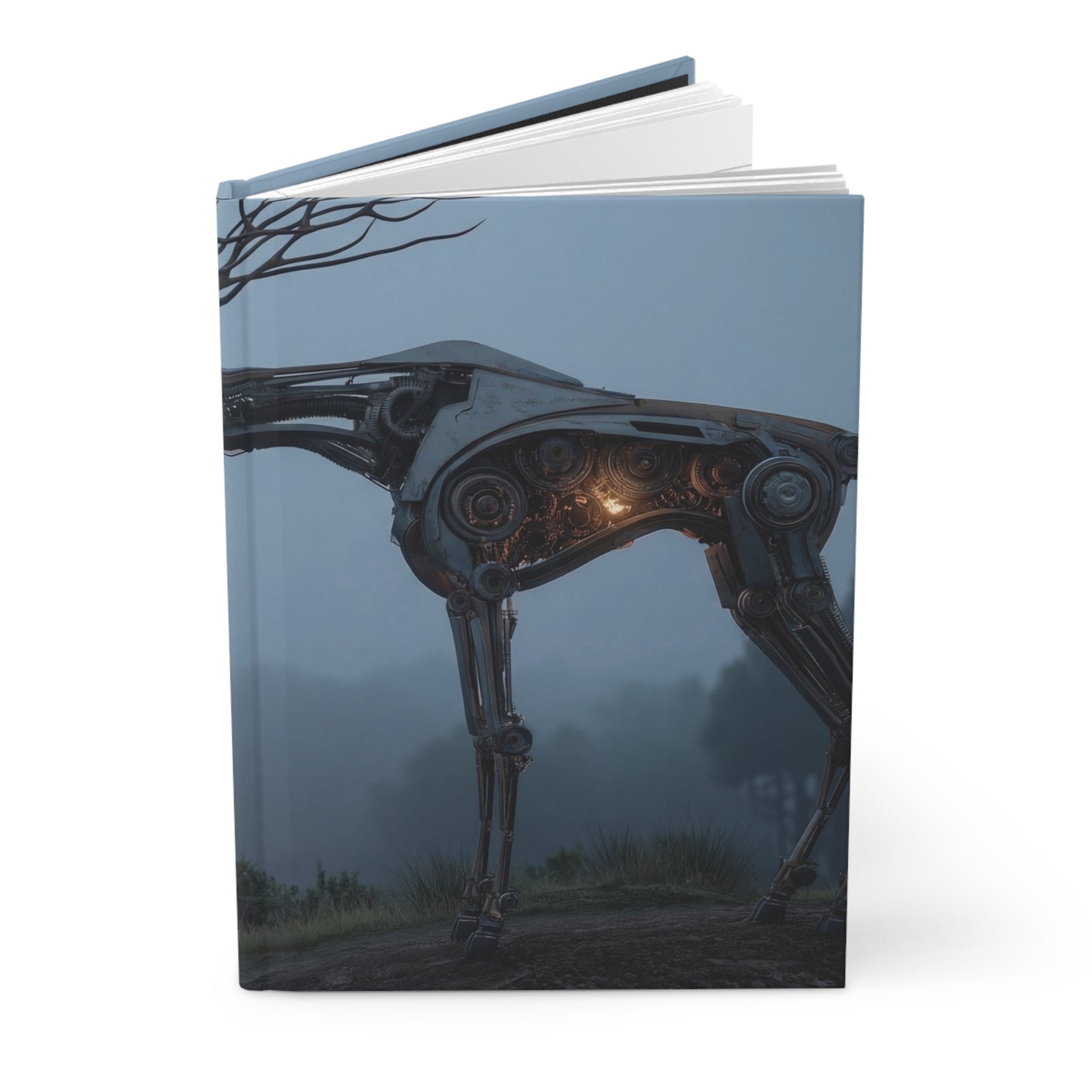 Mechanical Stag Hardcover Journal Matte – Dawn’s Silent Sentinel