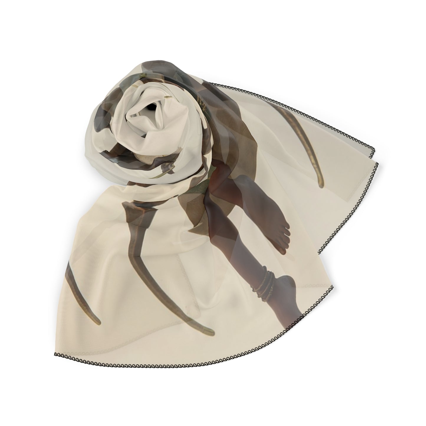 Spider Sentinel Poly Scarf – Whimsical Bronze Arachnid Design