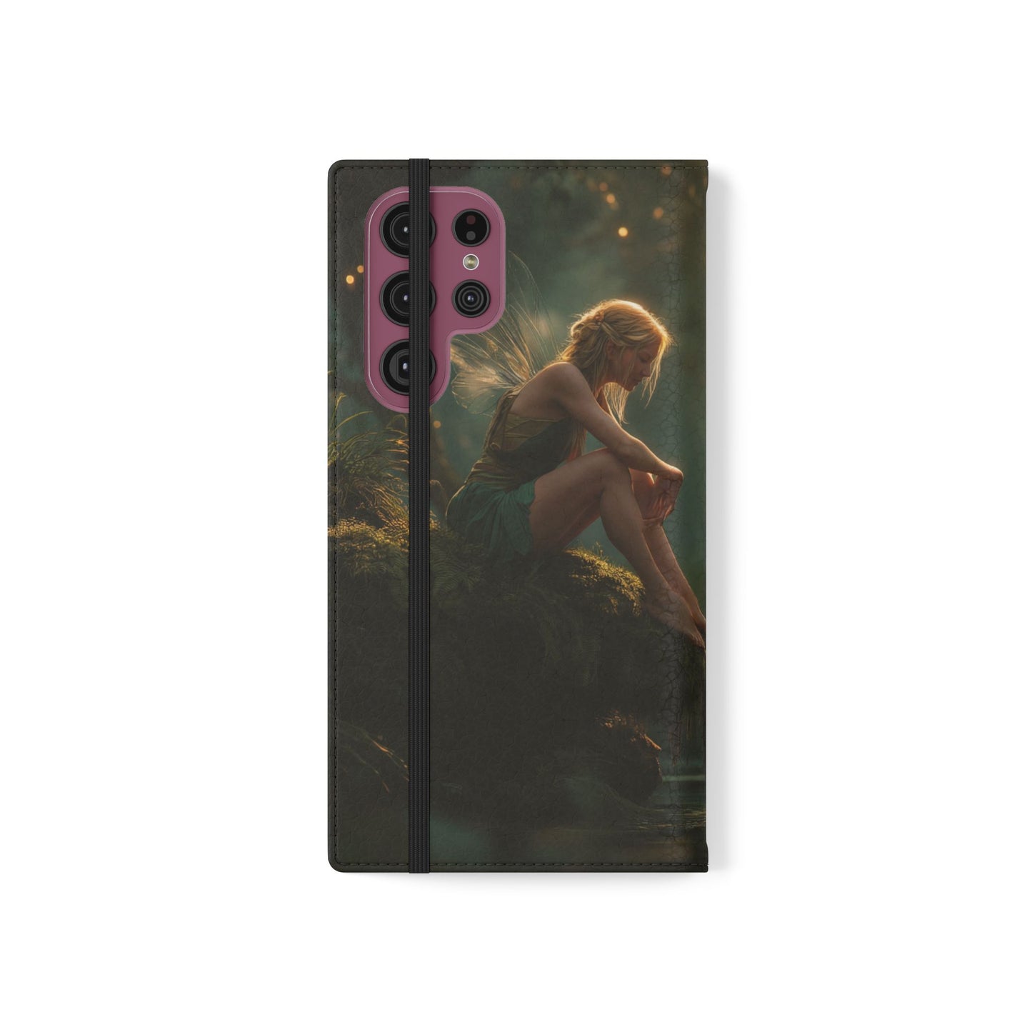 Mossy Bank Fairy Flip Cases – Golden Hour Sentinel Portrait