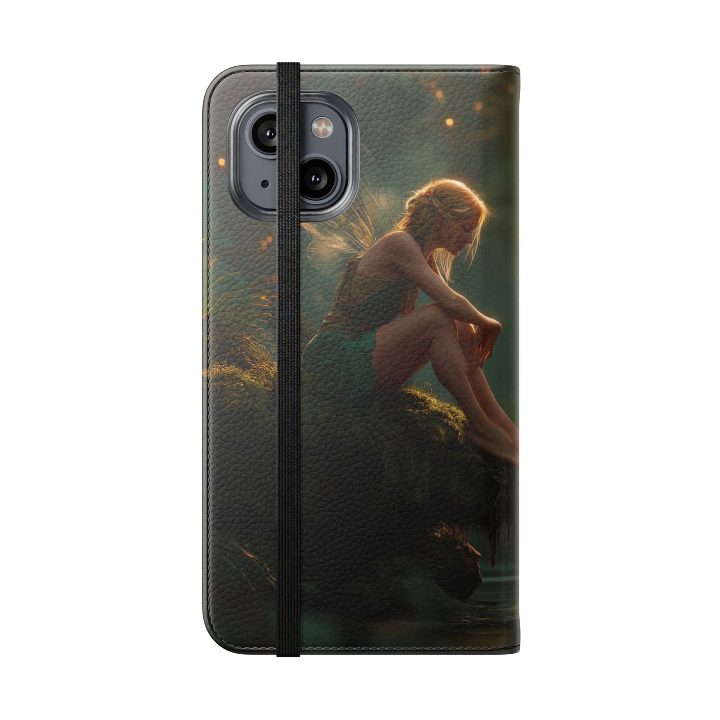 Mossy Bank Fairy Flip Cases – Golden Hour Sentinel Portrait