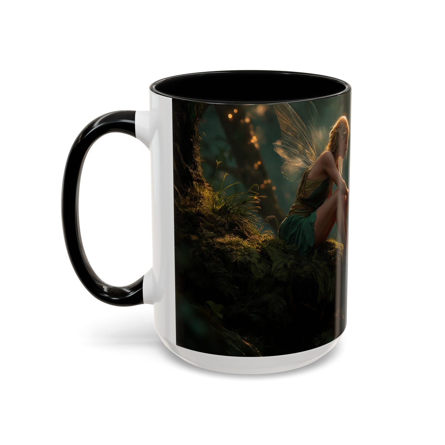 Winged Guardian Accent Coffee Mug (11, 15oz) – Twilight Forest Sentinels