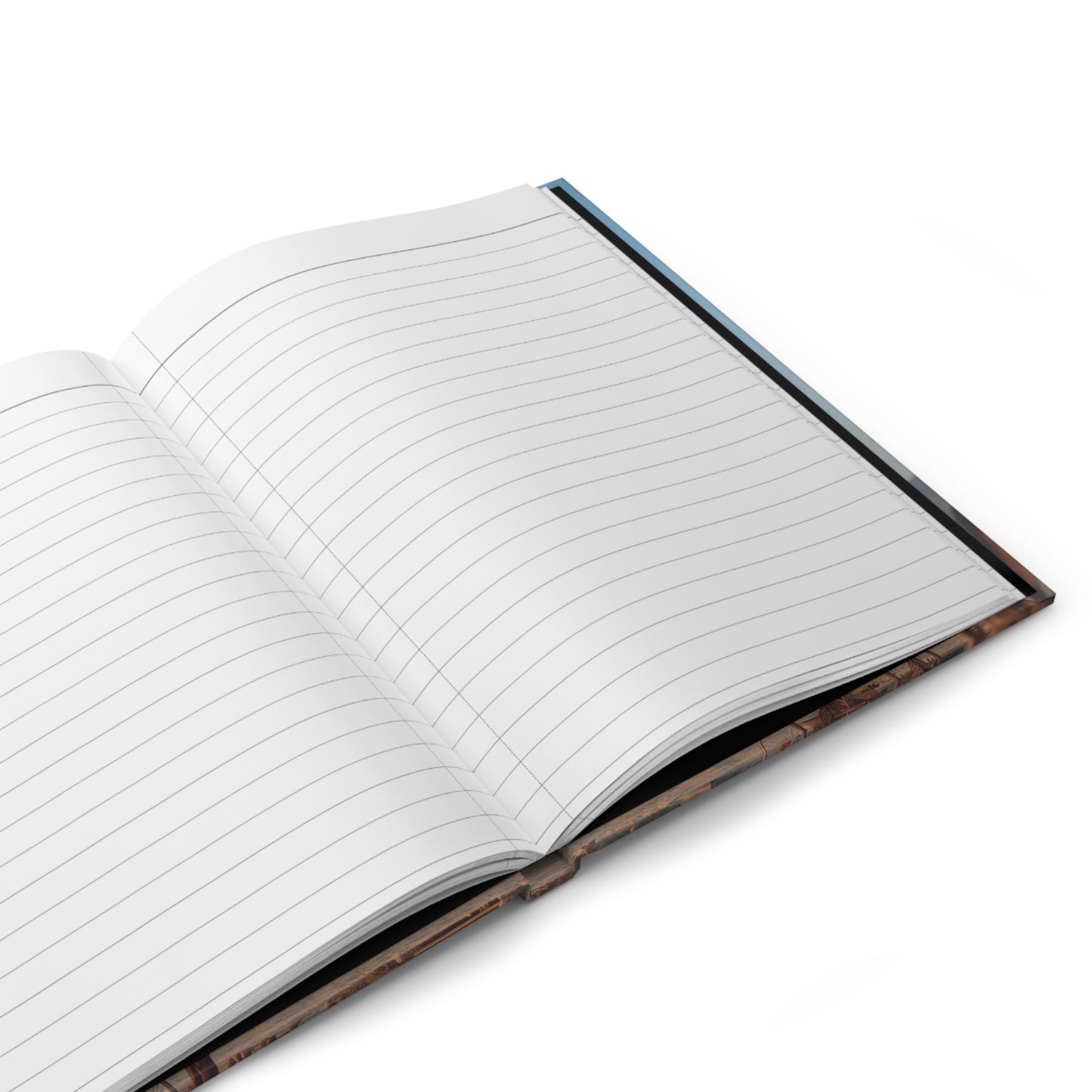 Clock Tower in the Wasteland Hardcover Journal Matte – Sun-Kissed Timekeeper in the Dunes