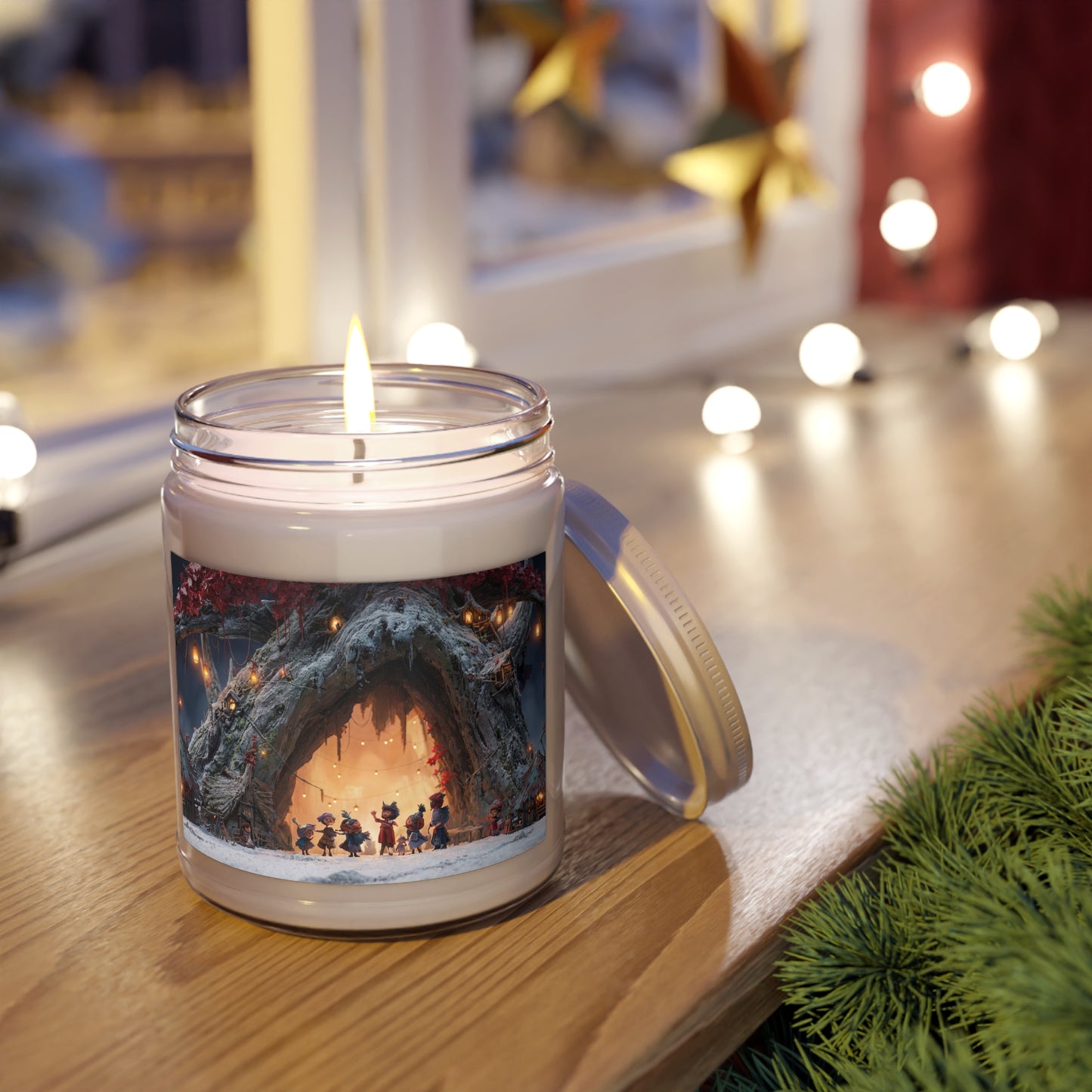 Winter Treehouse Village Scented Soy Candles with White Lid, 9oz – Snowbound Celebration Glow