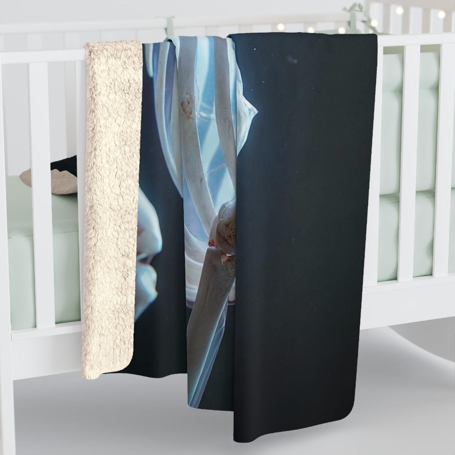 Luminous Unicorn Skeleton Sherpa Fleece Blanket – Ethereal Anatomy Glow
