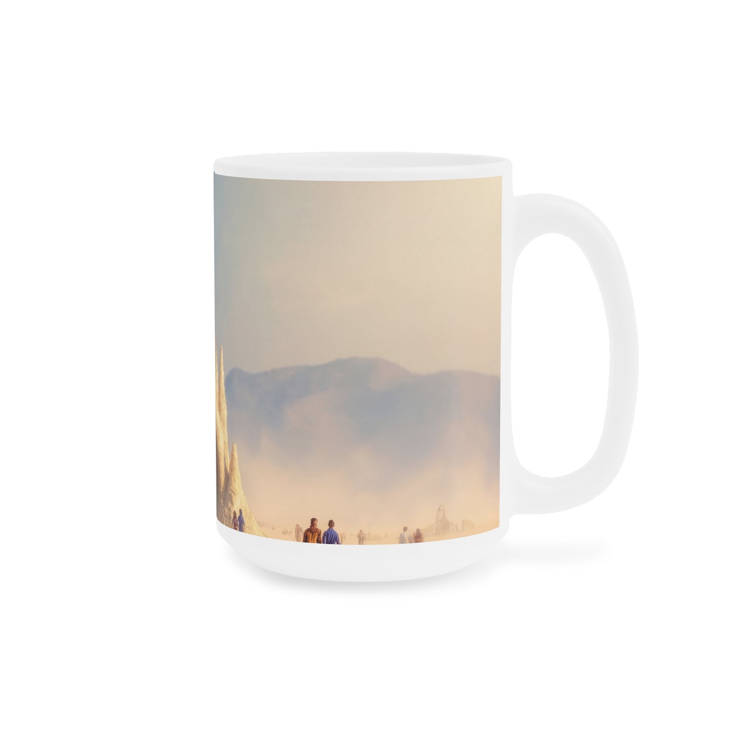 Desert Castle Ceramic Mugs (11oz\15oz\20oz) – Sunlit Sandstone Sentinel
