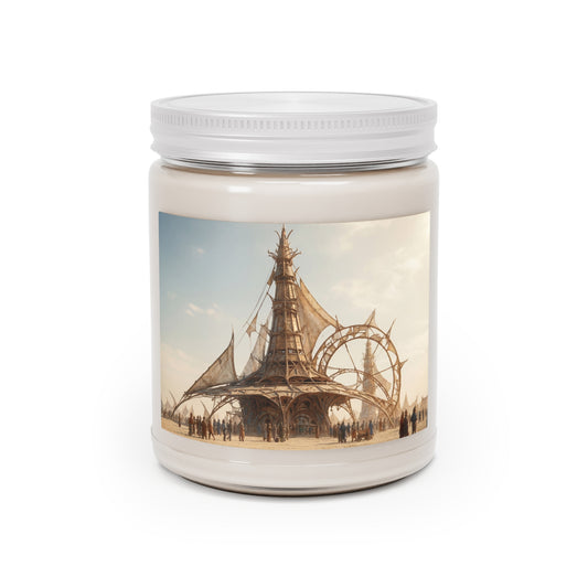 Desert Sky Sail Cathedral Scented Soy Candles with White Lid, 9oz – Warm Sands and Whispering Winds