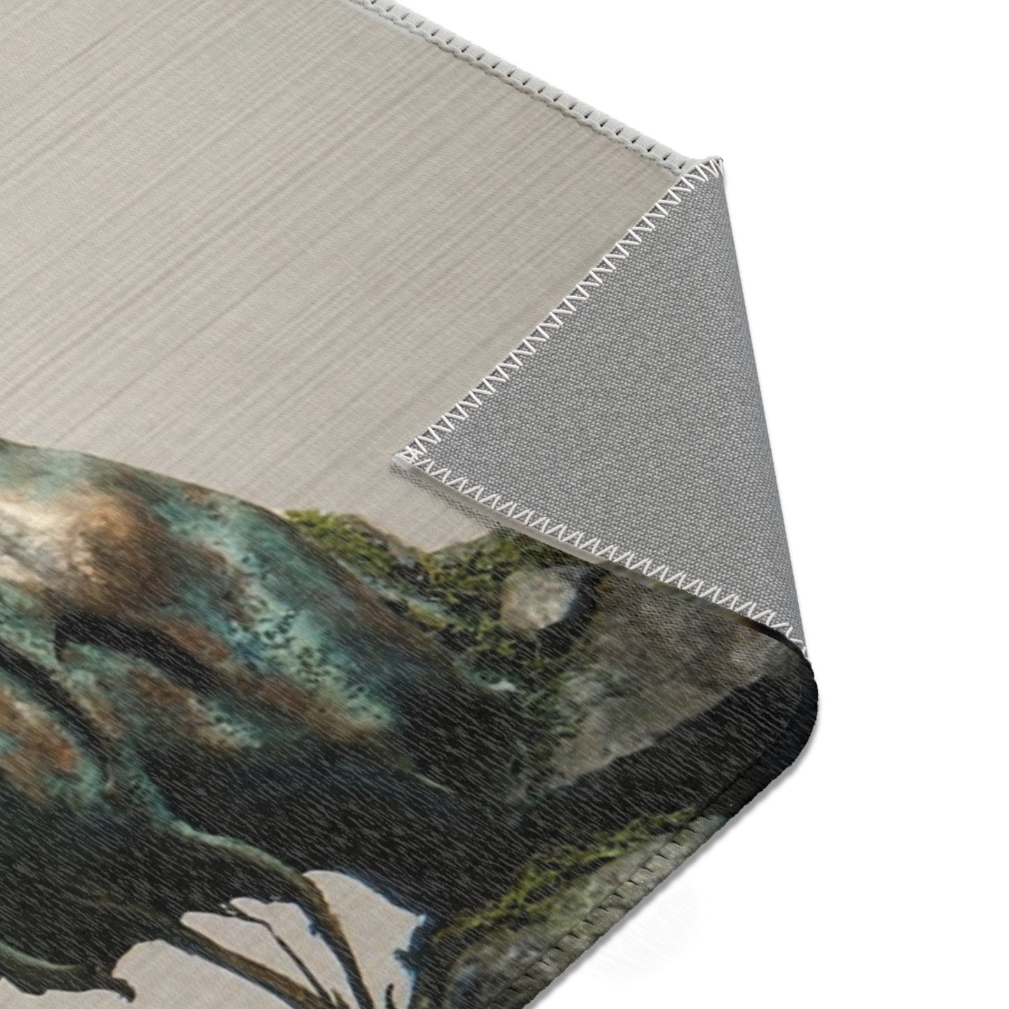Celestial Stag Area Rug – Starlit Antlers and Twilight Waterscape