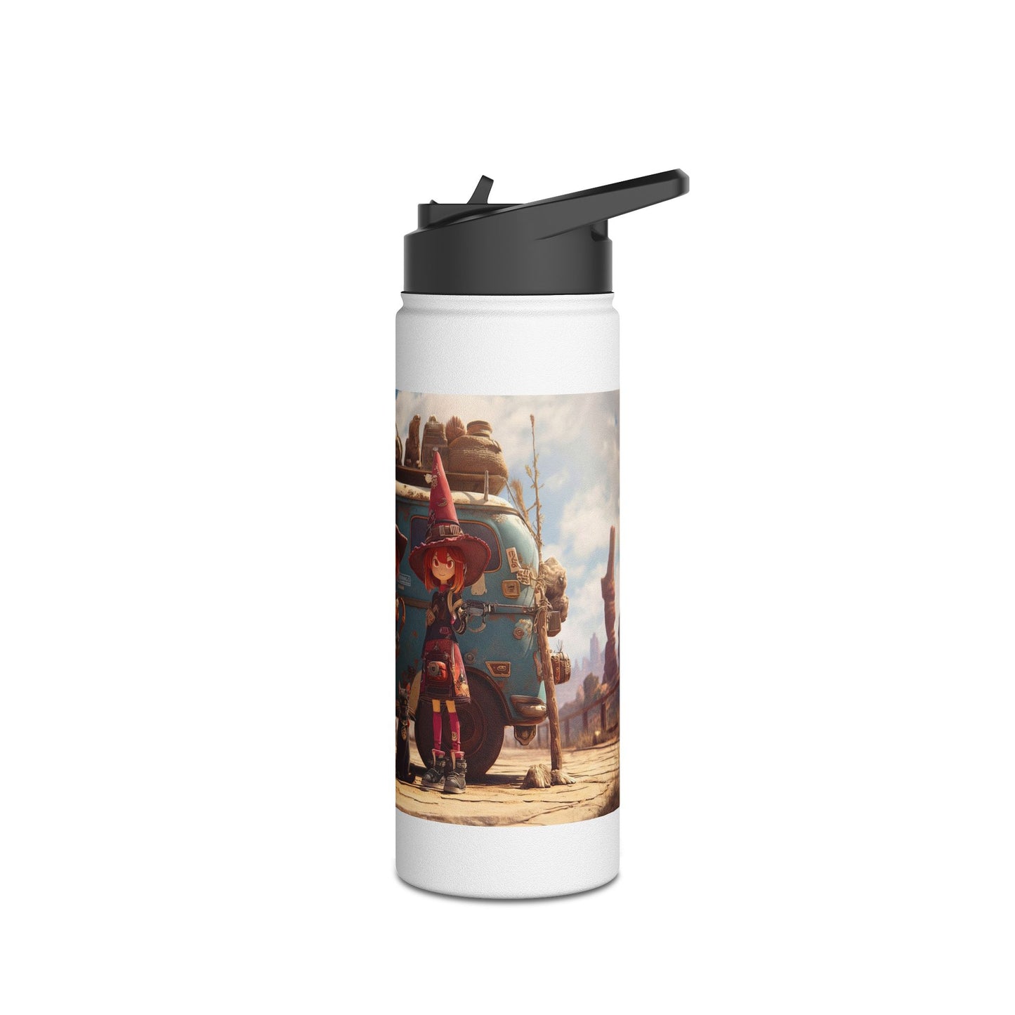 Witch Roadtrip Trio Stainless Steel Water Bottle, Standard Lid – Dusty Desert Spellbound