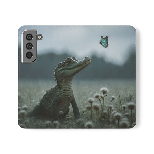 Gentle Croc & Butterfly Flip Cases – Tender Meadow Guardian Scene