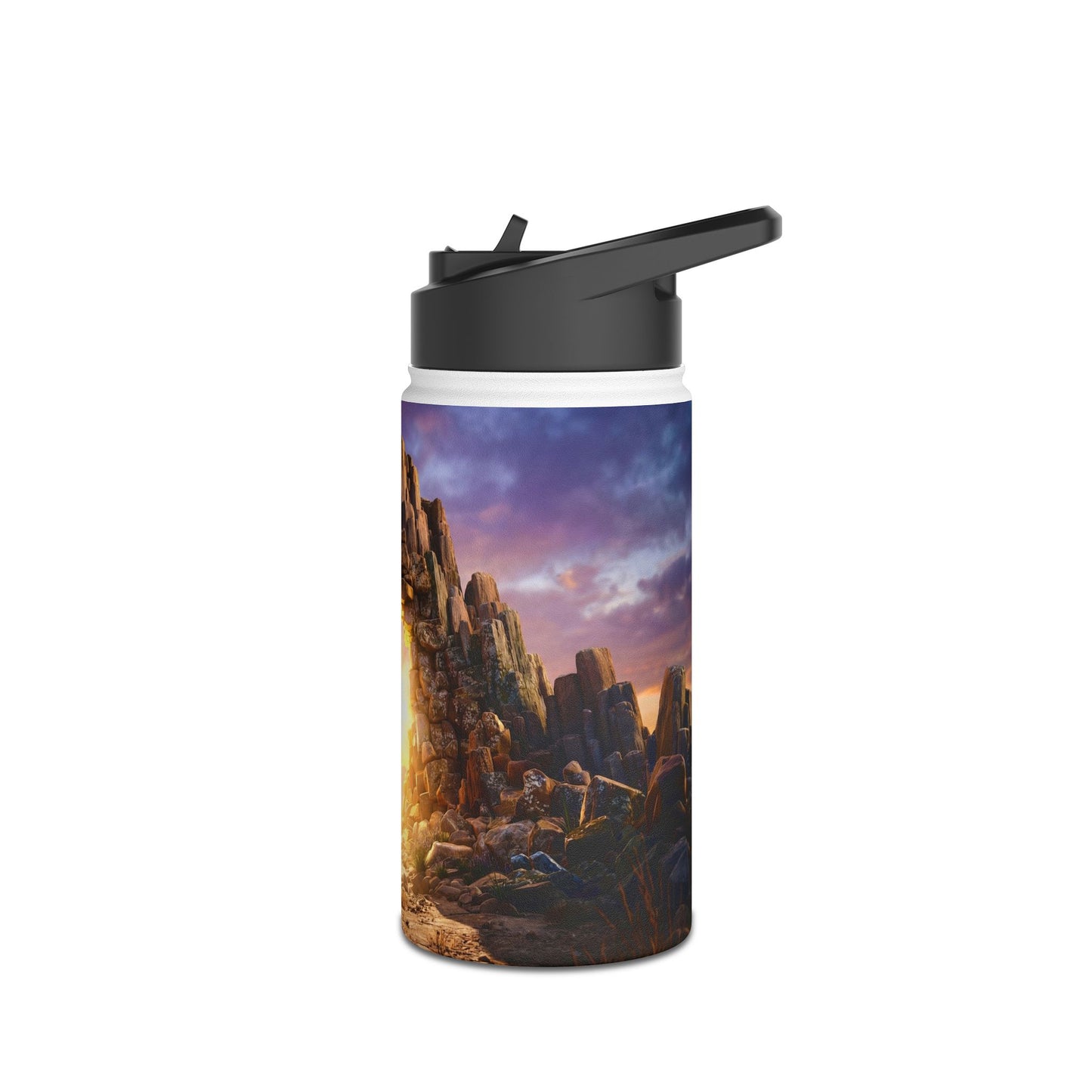 Celestial Portal Stainless Steel Water Bottle, Standard Lid – Sunlit Stone Gateway
