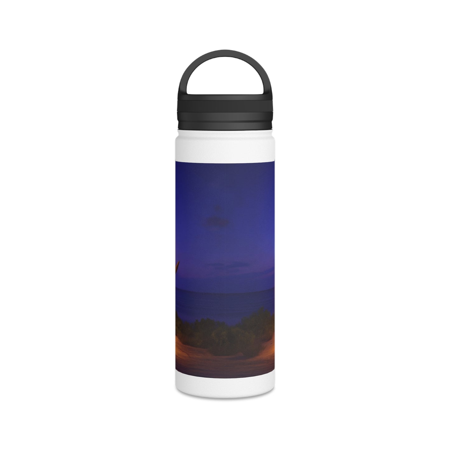 Luminous Phoenix Arch Water Bottle – Handle Lid – Twilight Sanctuary