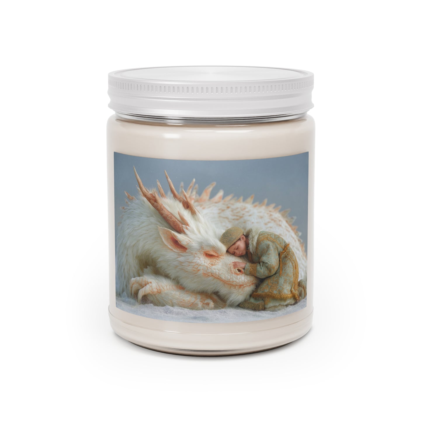 Child and Guardian Dragon Scented Soy Candles with White Lid, 9oz – Winter Hearth Sanctuary