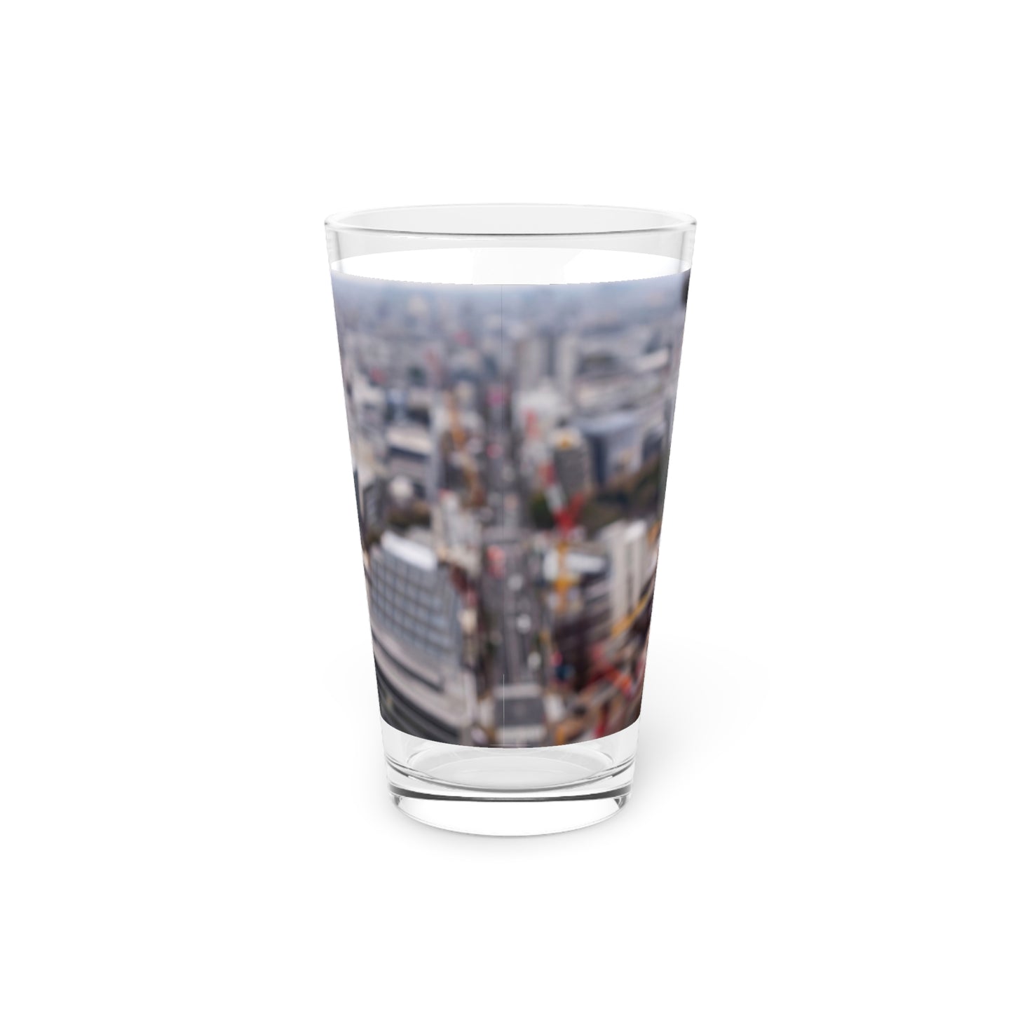 Heart of Steel Pint Glass, 16oz – Suspended in Urban Skyline